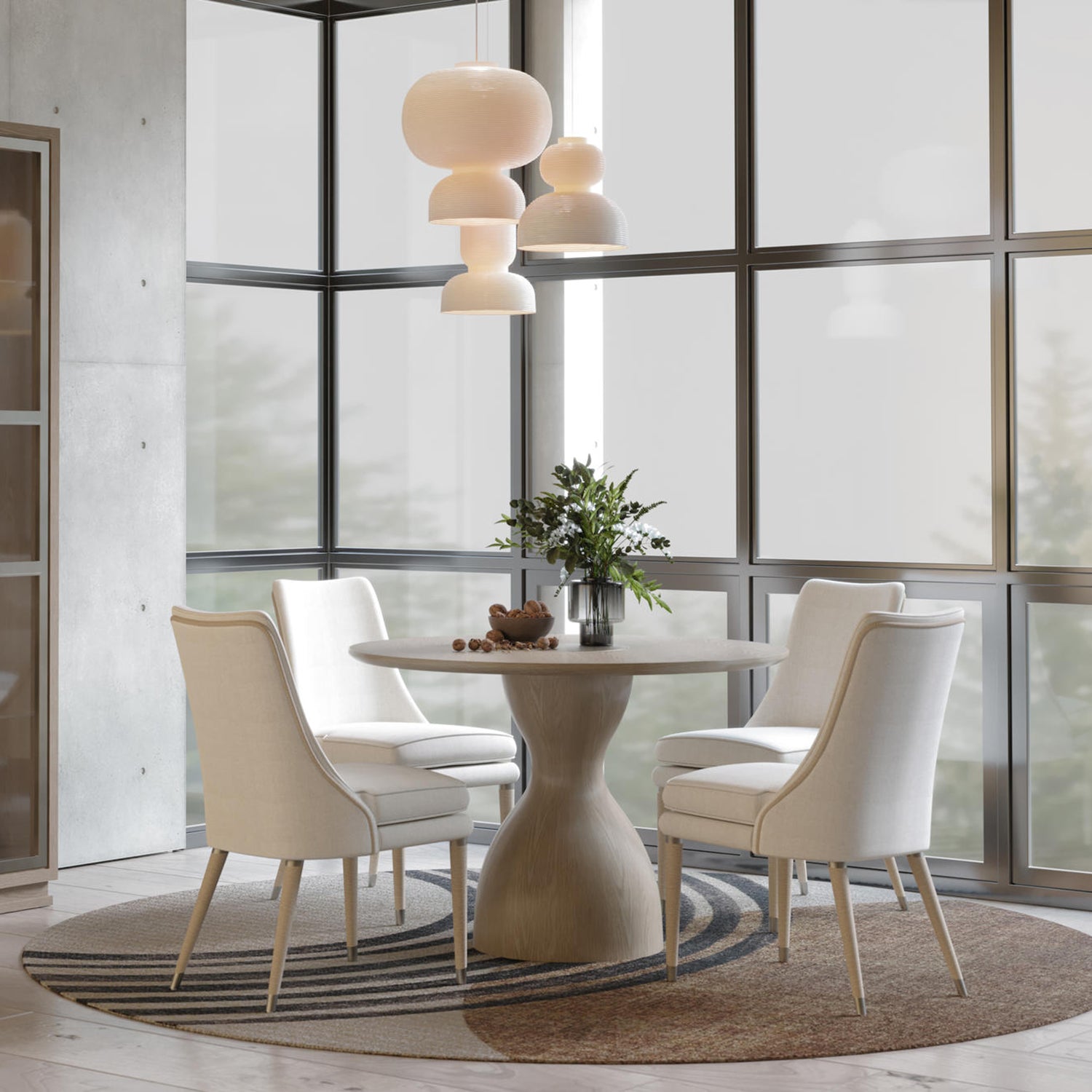 Jonathan Charles Water Seamount Pedestal Dining Table