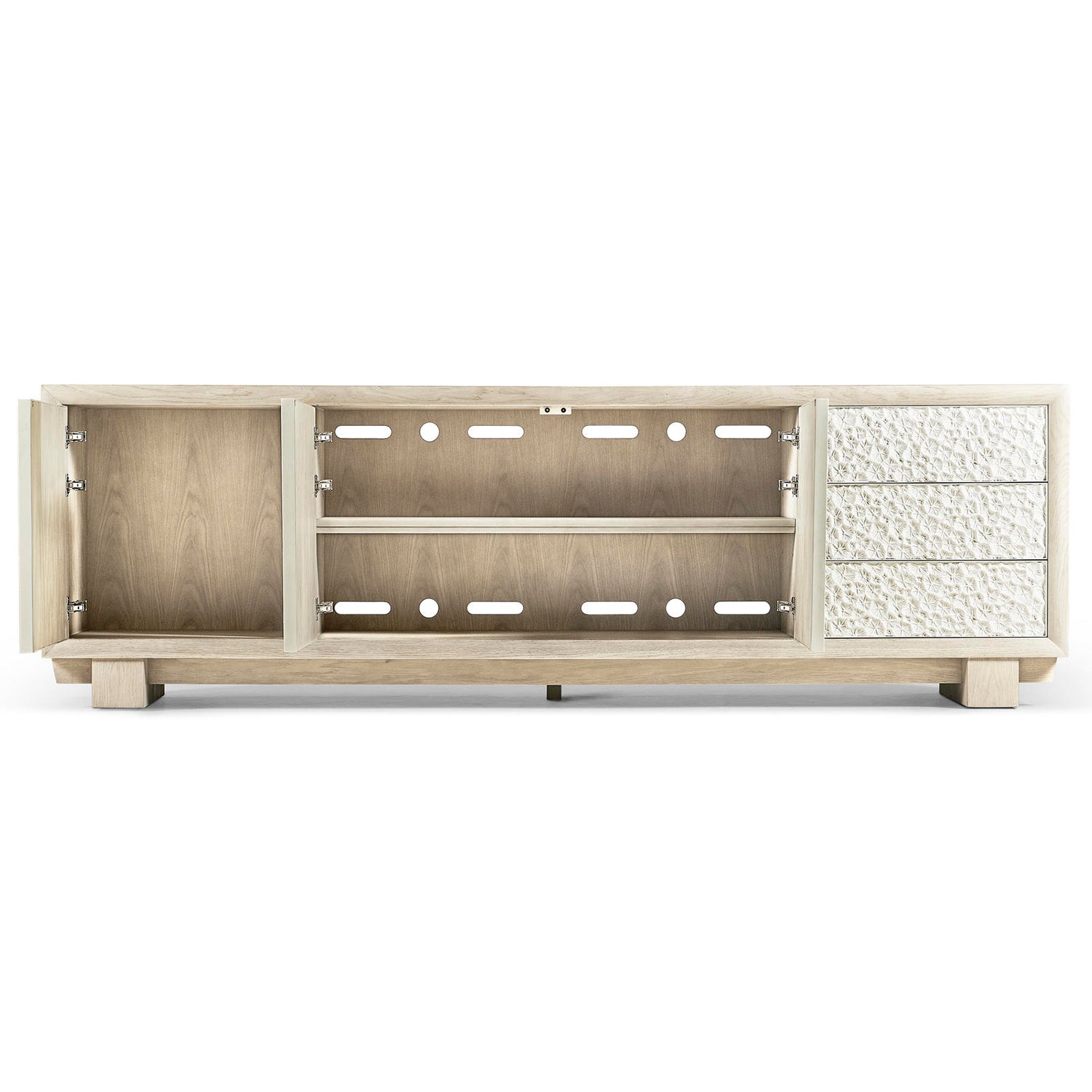 Jonathan Charles Water Pelagic Cast Metal Entertainment Console