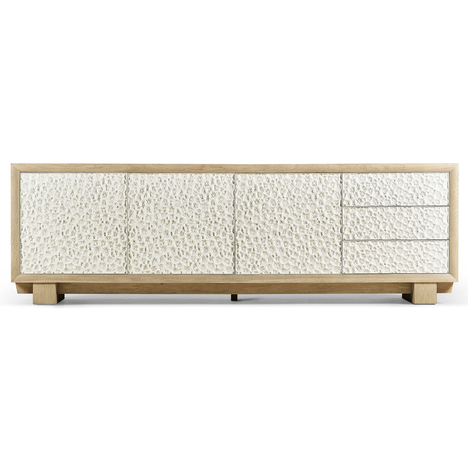 Jonathan Charles Water Pelagic Cast Metal Entertainment Console