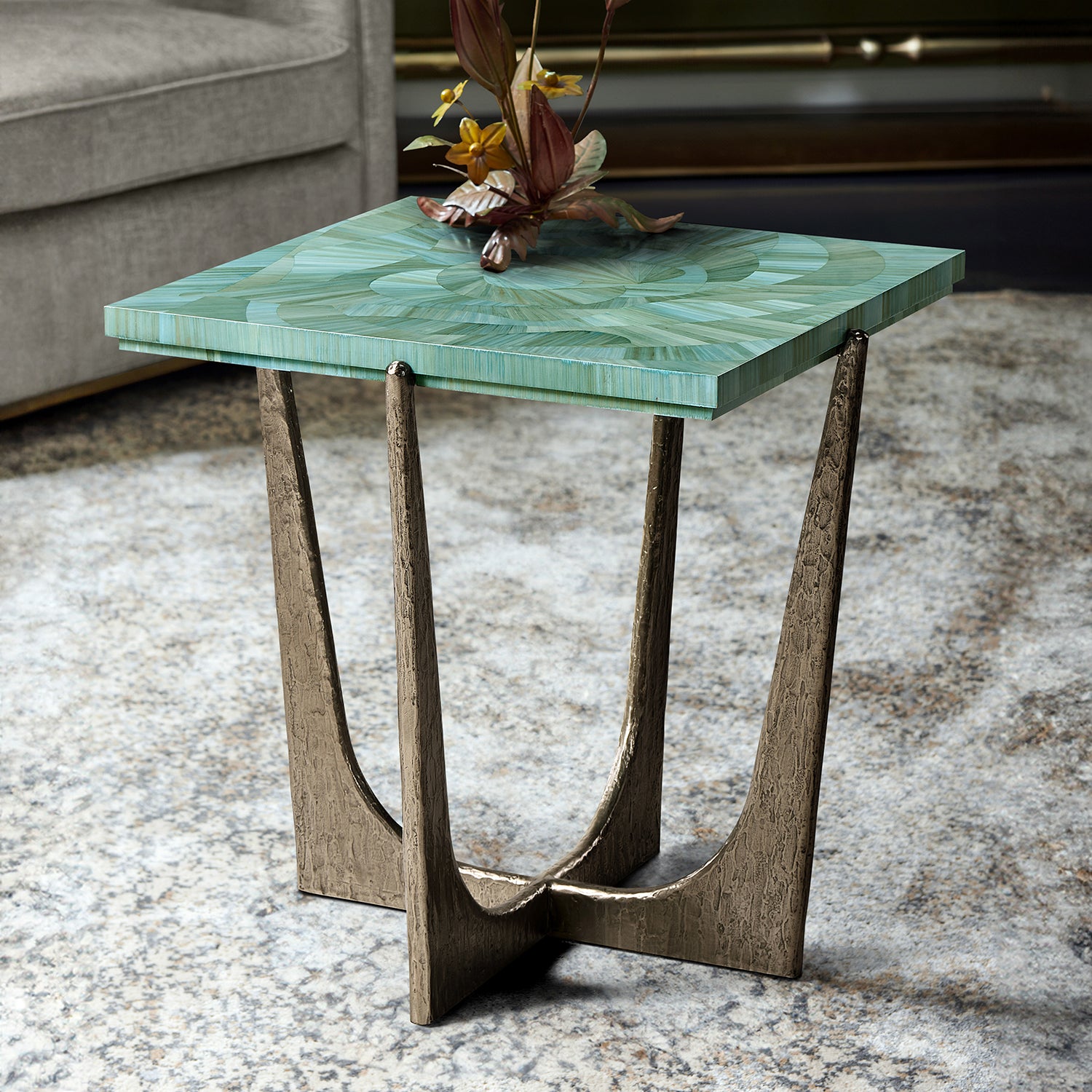 Jonathan Charles Seaglass End Table