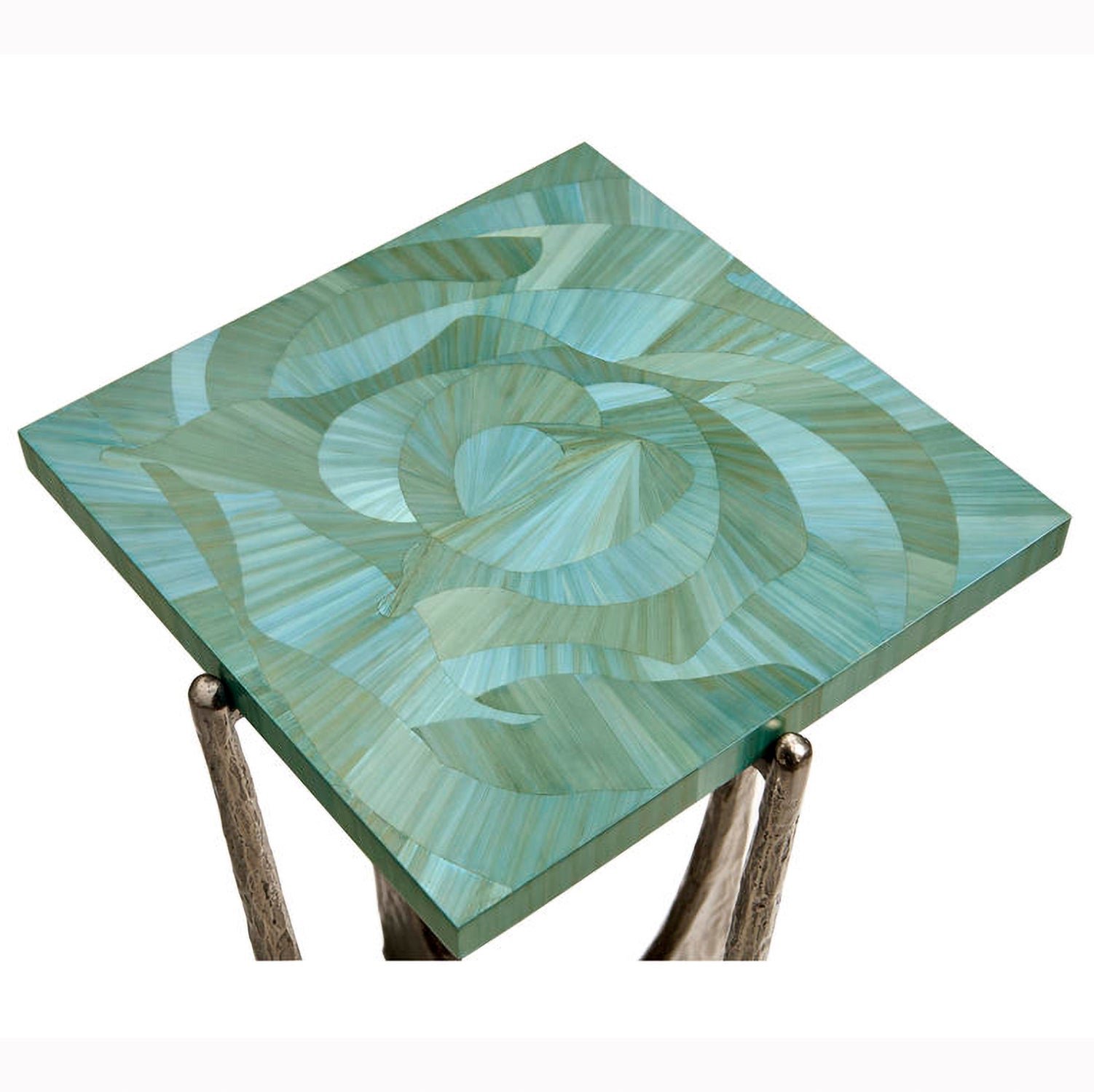 Jonathan Charles Seaglass Martini Table