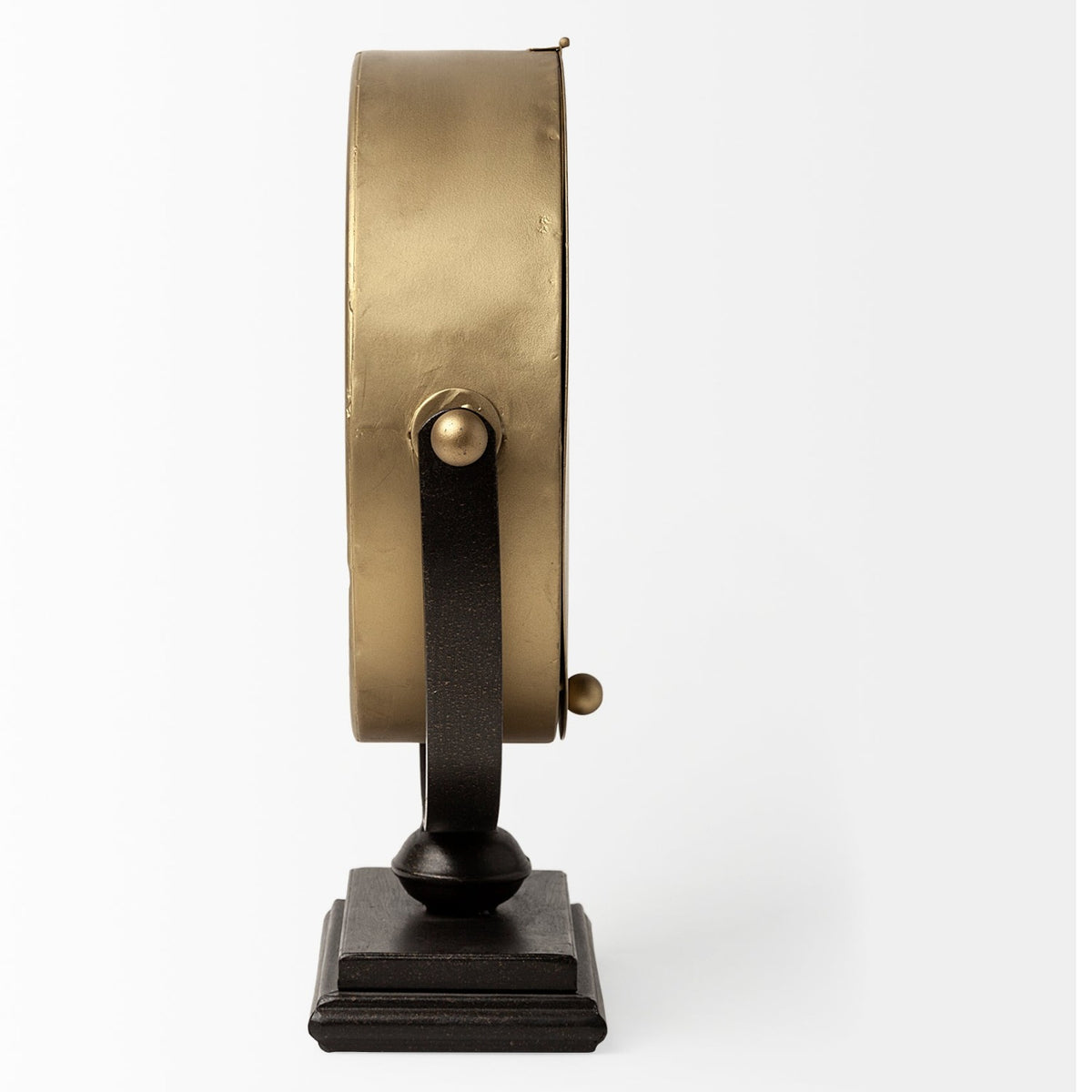 Mercana Houston Gold Metal Half Moon Base Table Clock