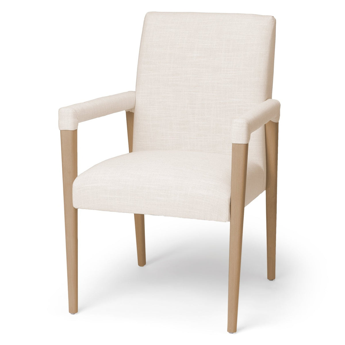 Mercana Palisades Cream w/Brown Wood Curved Back Dining Side Chair Set of 2, primary product view