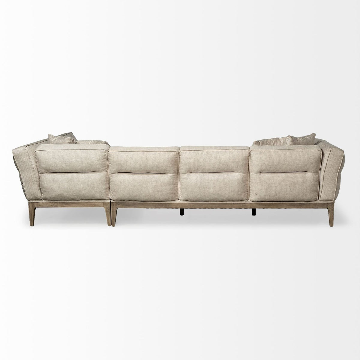Mercana Denali III Beige Upholstered Wooden Frame Sectional