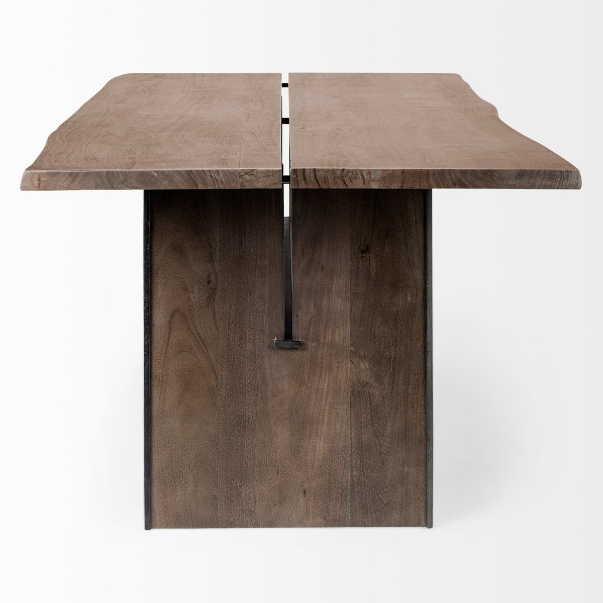 Mercana Ledger 84"L x 38"W Trestle Dining Table | Modern | Brown Wood | Seats 8