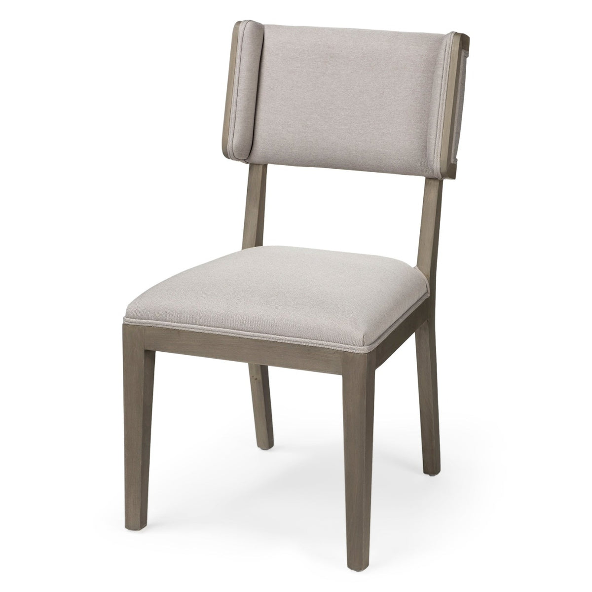 Mercana Tenton Grey w/Brown Wood Open Back Dining Side Chair Set of 2 in Gray, primary product view