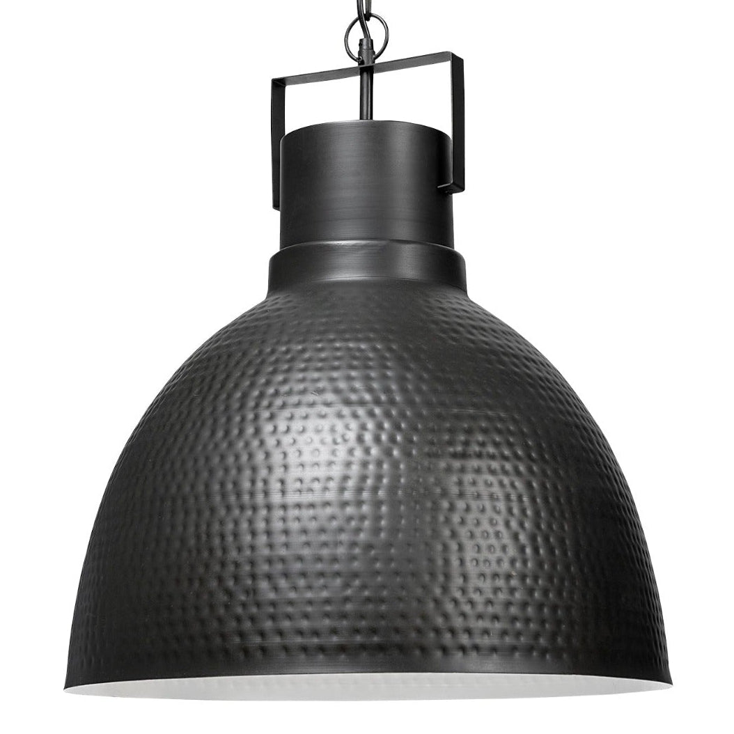Mercana Minerva Metallic Gray Hammered Detail Pendant in Black, primary product view