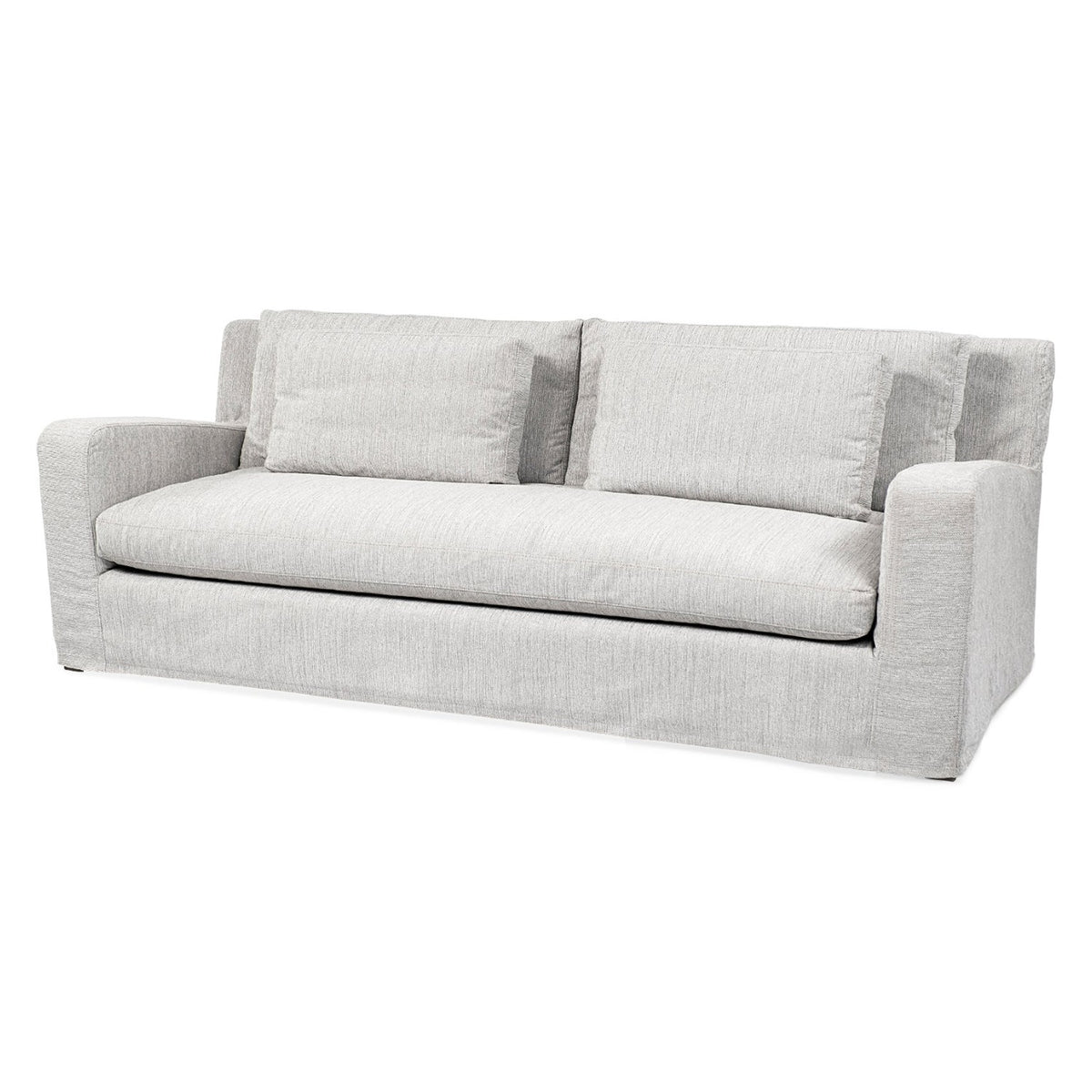 Mercana Denly II Frost Gray Slipcover Three Seater Sofa, primary product view