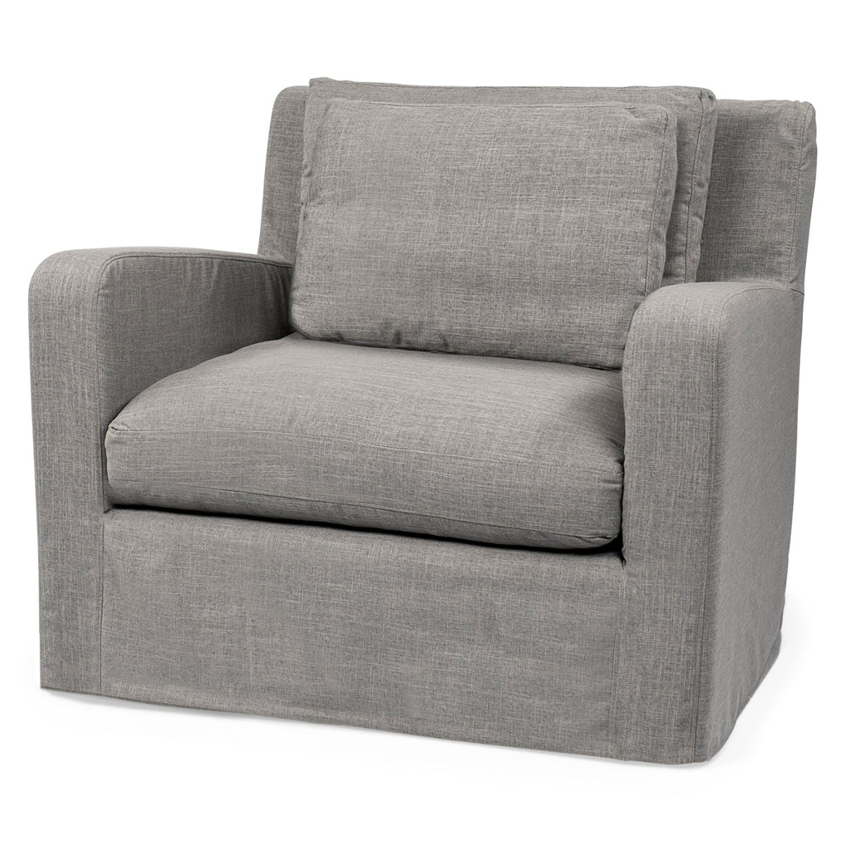 Mercana Denly III Flint Gray Slipcover Upholstered Arm Chair, primary product view