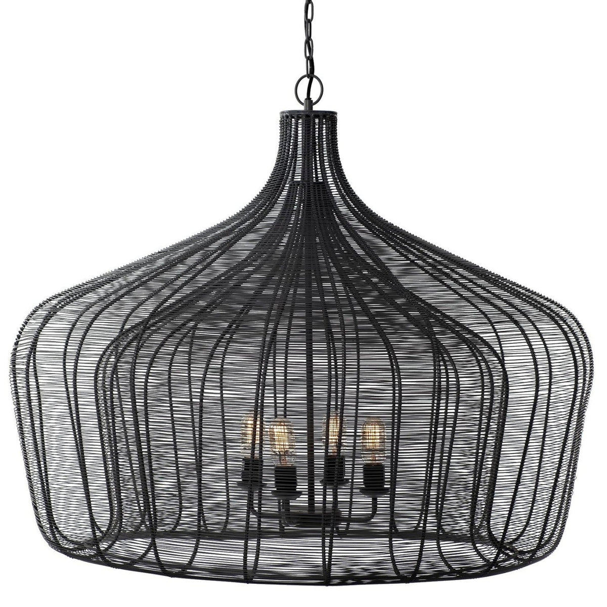 Mercana Camila Black Metal Mesh Chandelier, primary product view