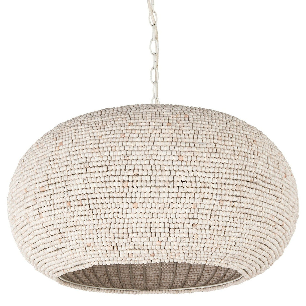 Mercana Theta White-Washed Beaded Chandelier, primary product view
