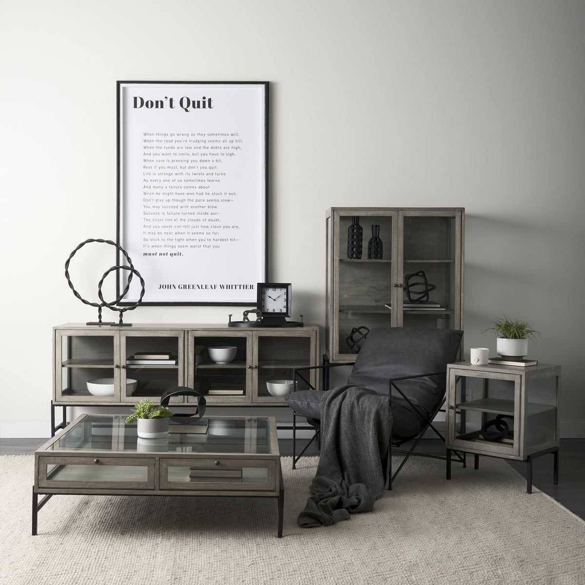 Mercana Ralph I Black Metal Square Table Clock