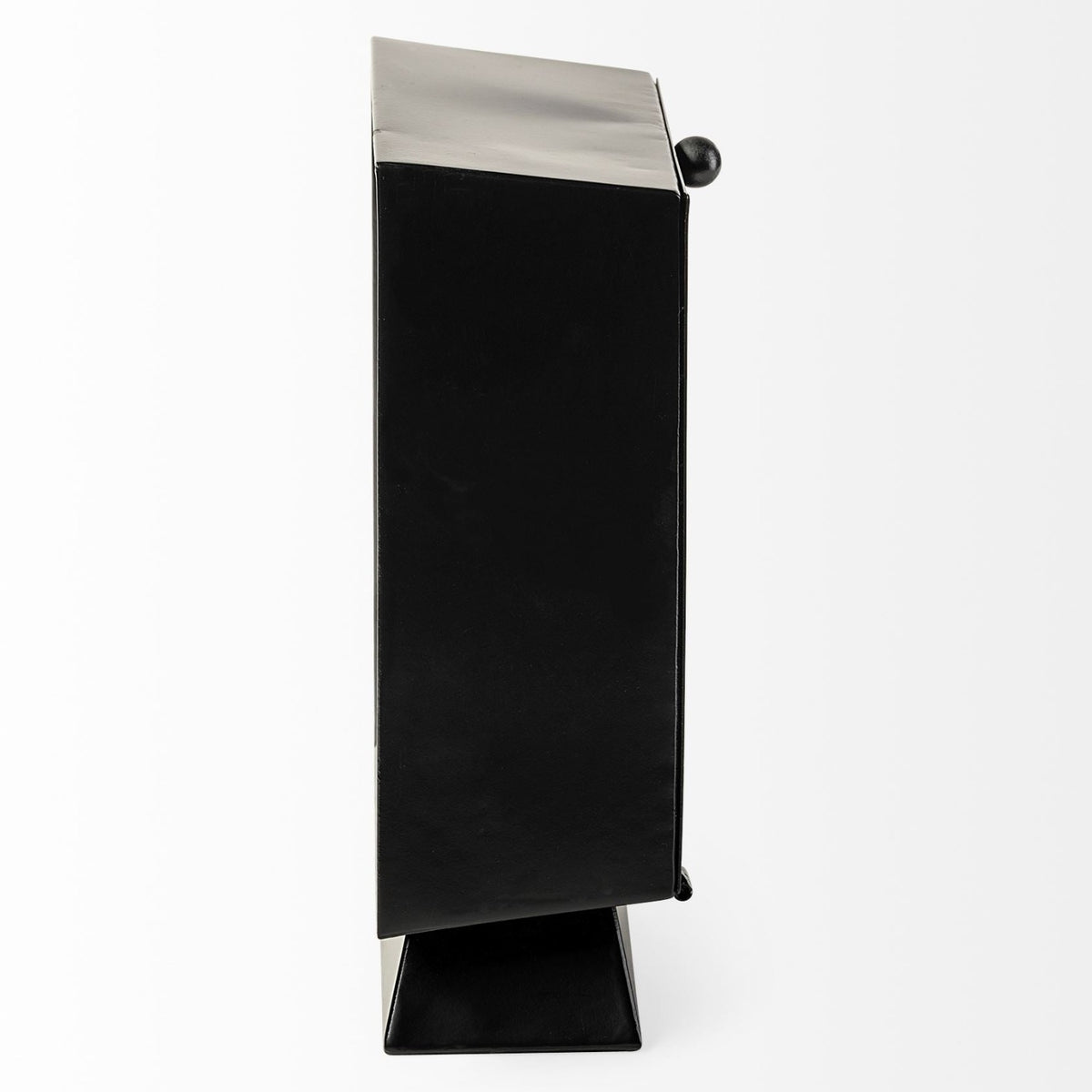 Mercana Ralph I Black Metal Square Table Clock