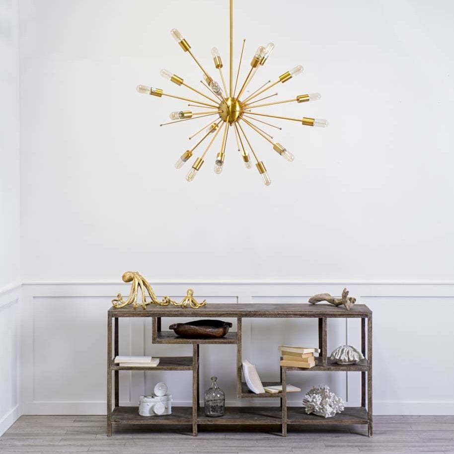 Mercana Edisonna II (38"D) Gold Sputnik Twenty Bulb Chandelier