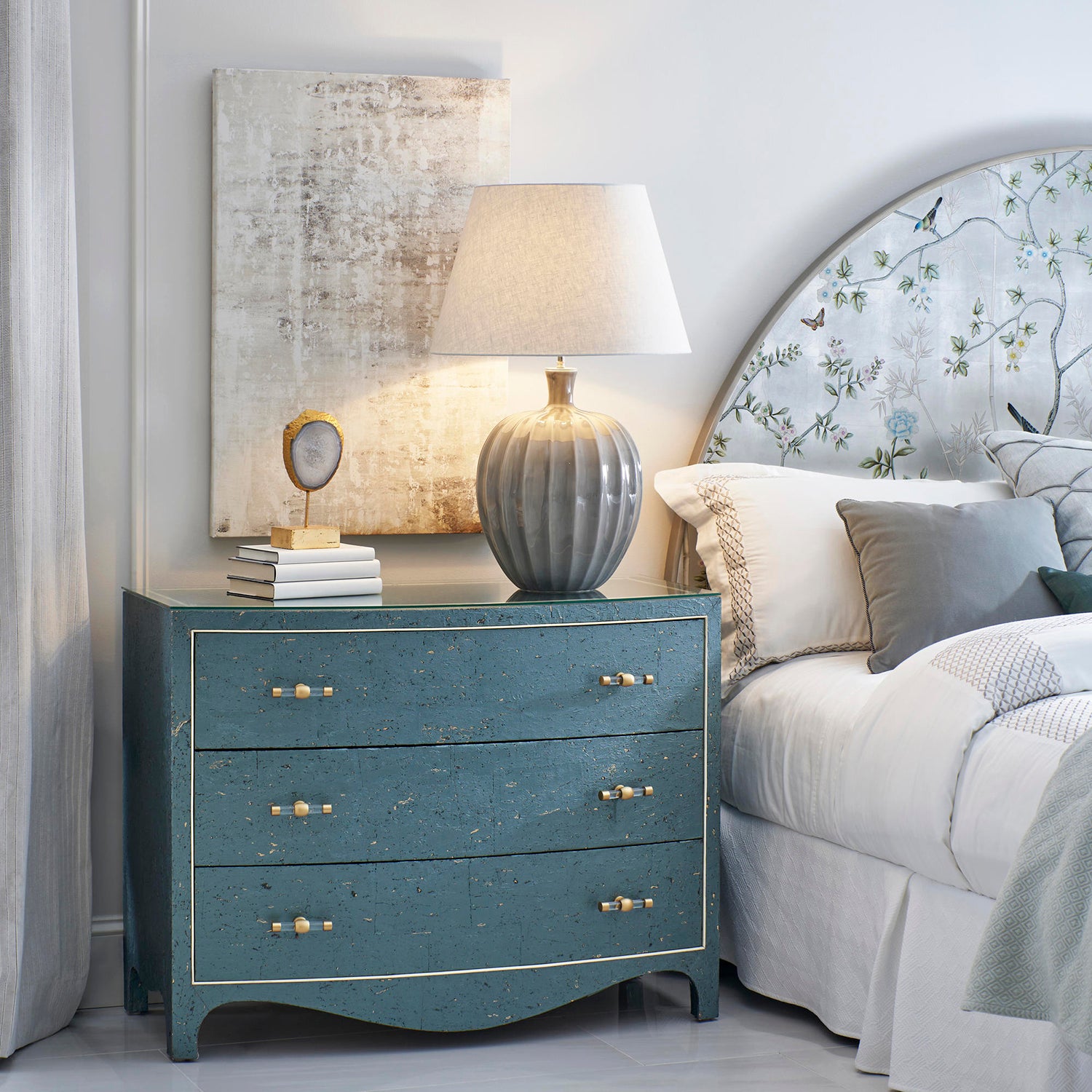 Jonathan Charles Suberin Bow Front Chest