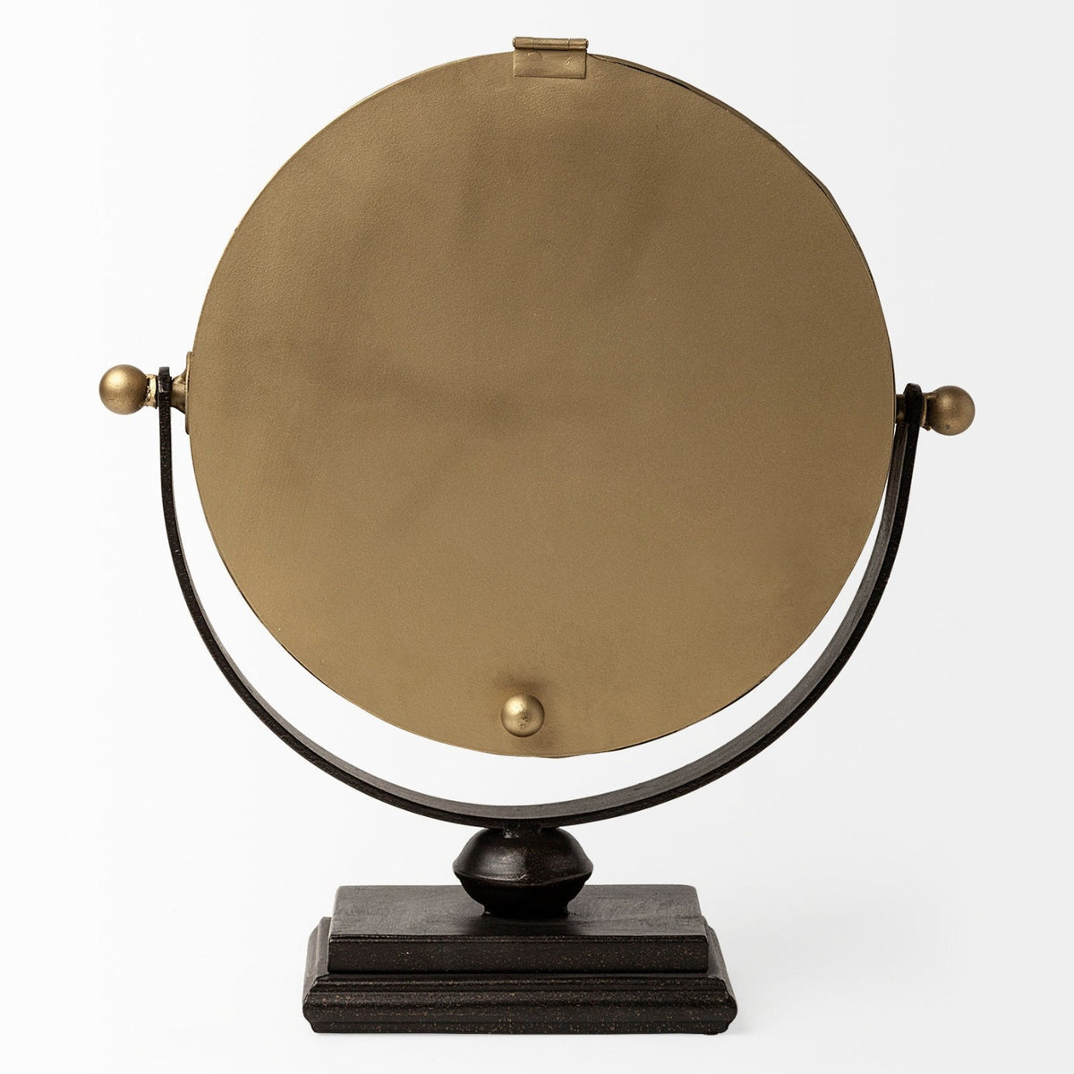 Mercana Houston Gold Metal Half Moon Base Table Clock