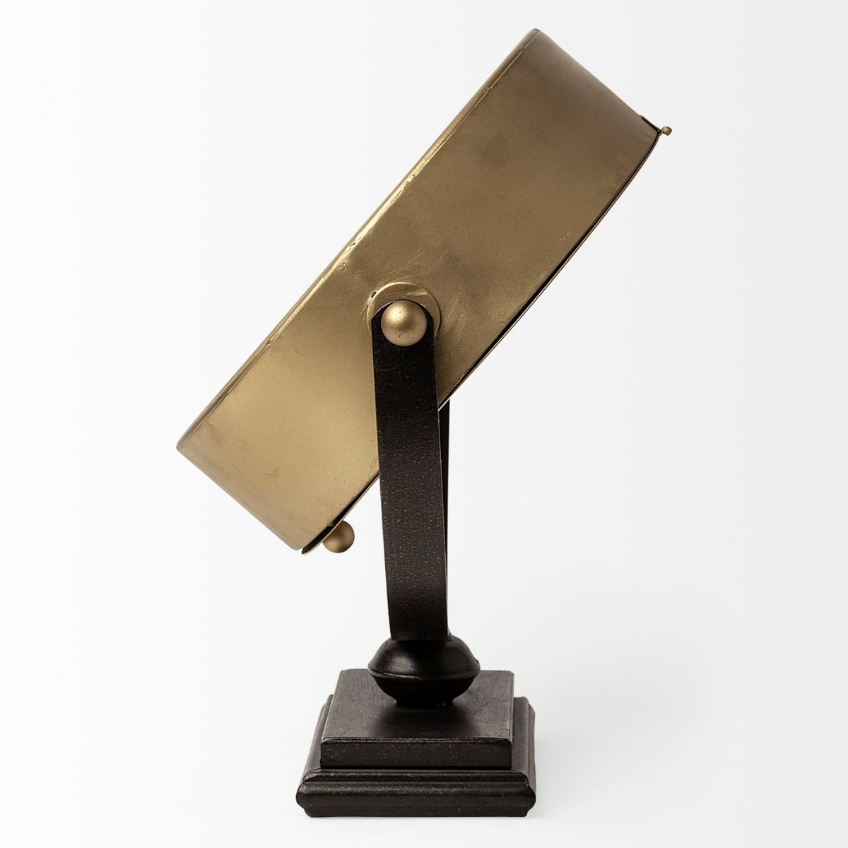 Mercana Houston Gold Metal Half Moon Base Table Clock