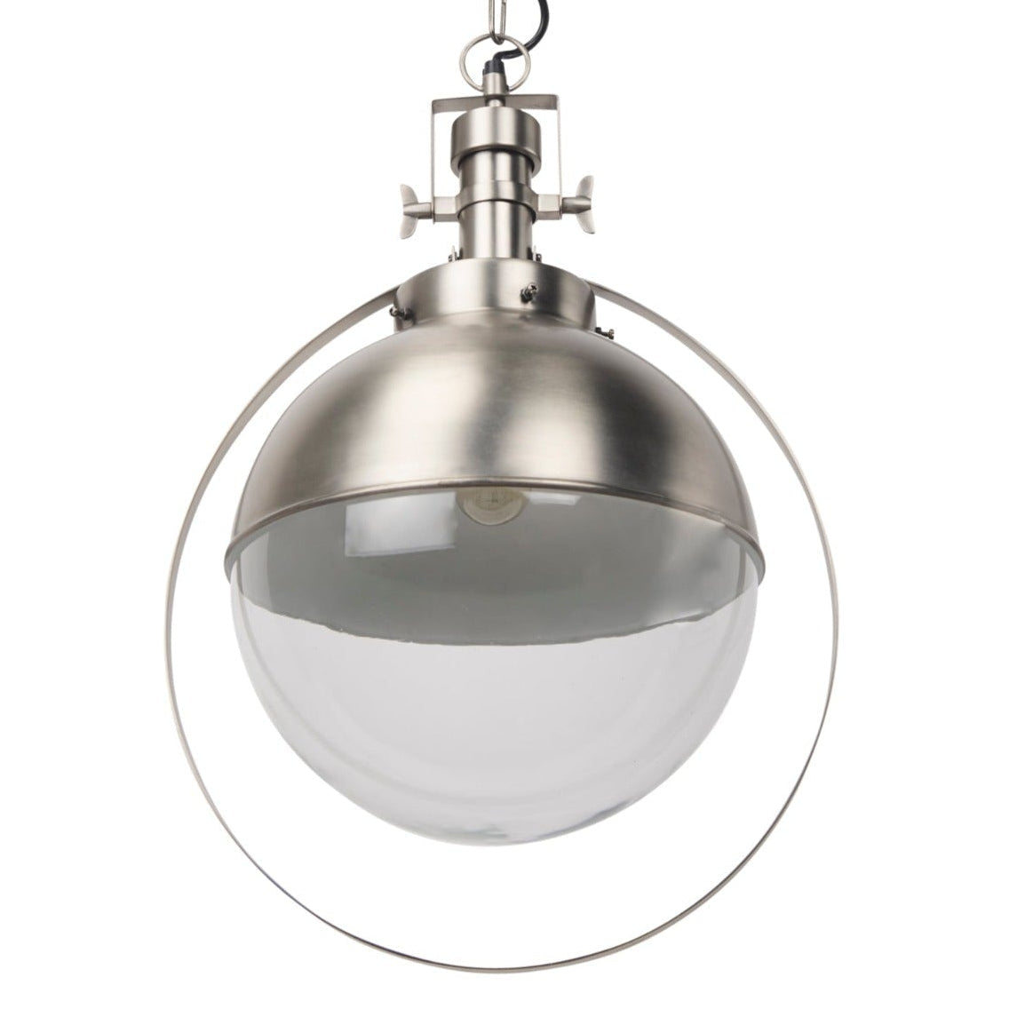 Mercana Leighton Antique Nickel Pendant in Silver, primary product view