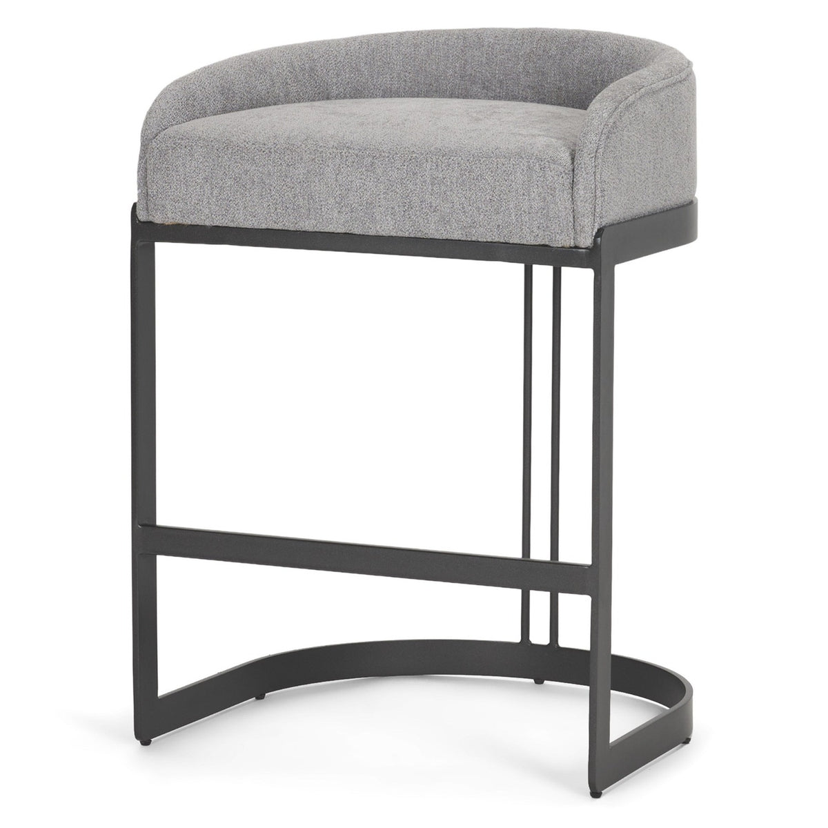 Mercana Hollyfield II Gray Seat w/Gray Metal Base Counter Stool Set of 2, primary product view