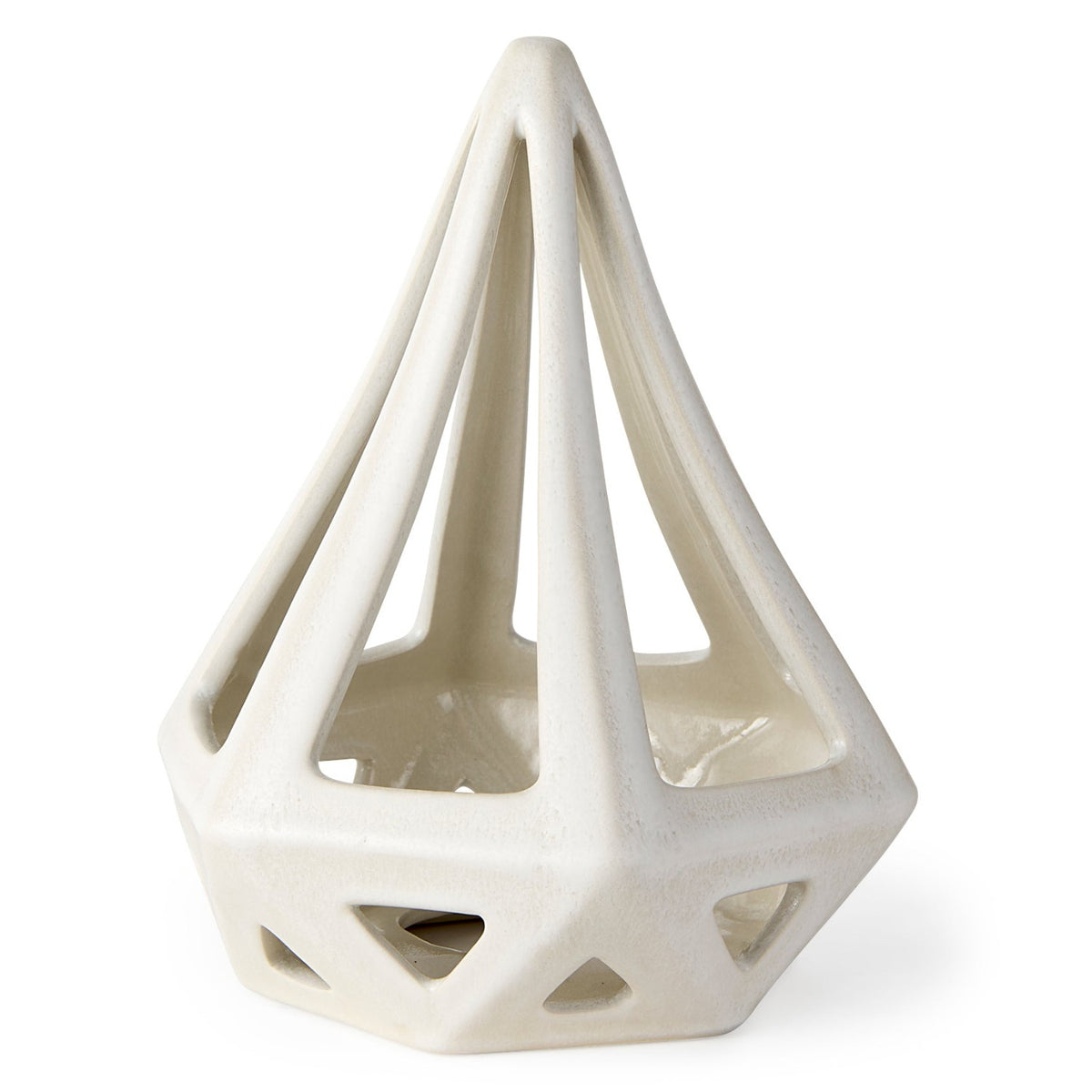 Mercana Hood White Geometric Ceramic Object, primary product view