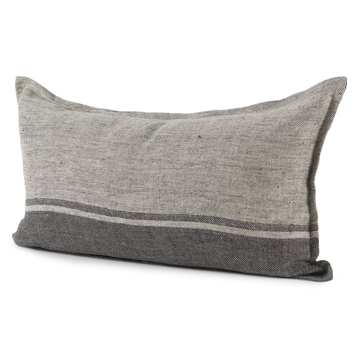 Mercana Zadie Light Gray and Dark Gray Color Blocked Pillow Cover, primary product view