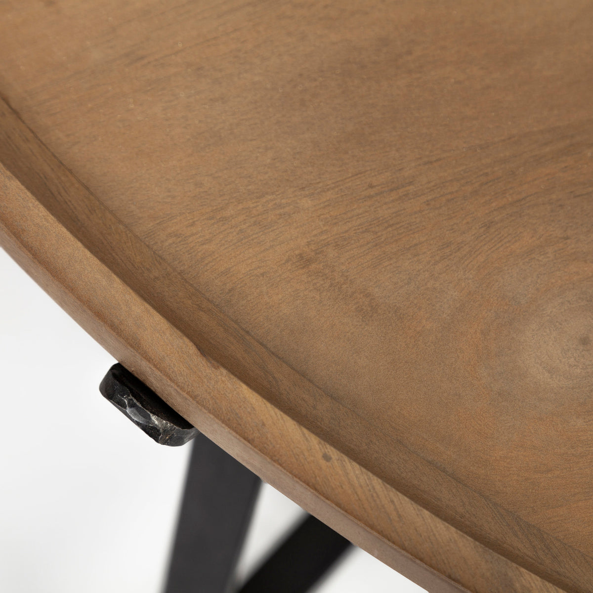 Mercana Helios (Set of 2) Brown Solid Wood Top Black Metal Base Nesting Coffee Tables