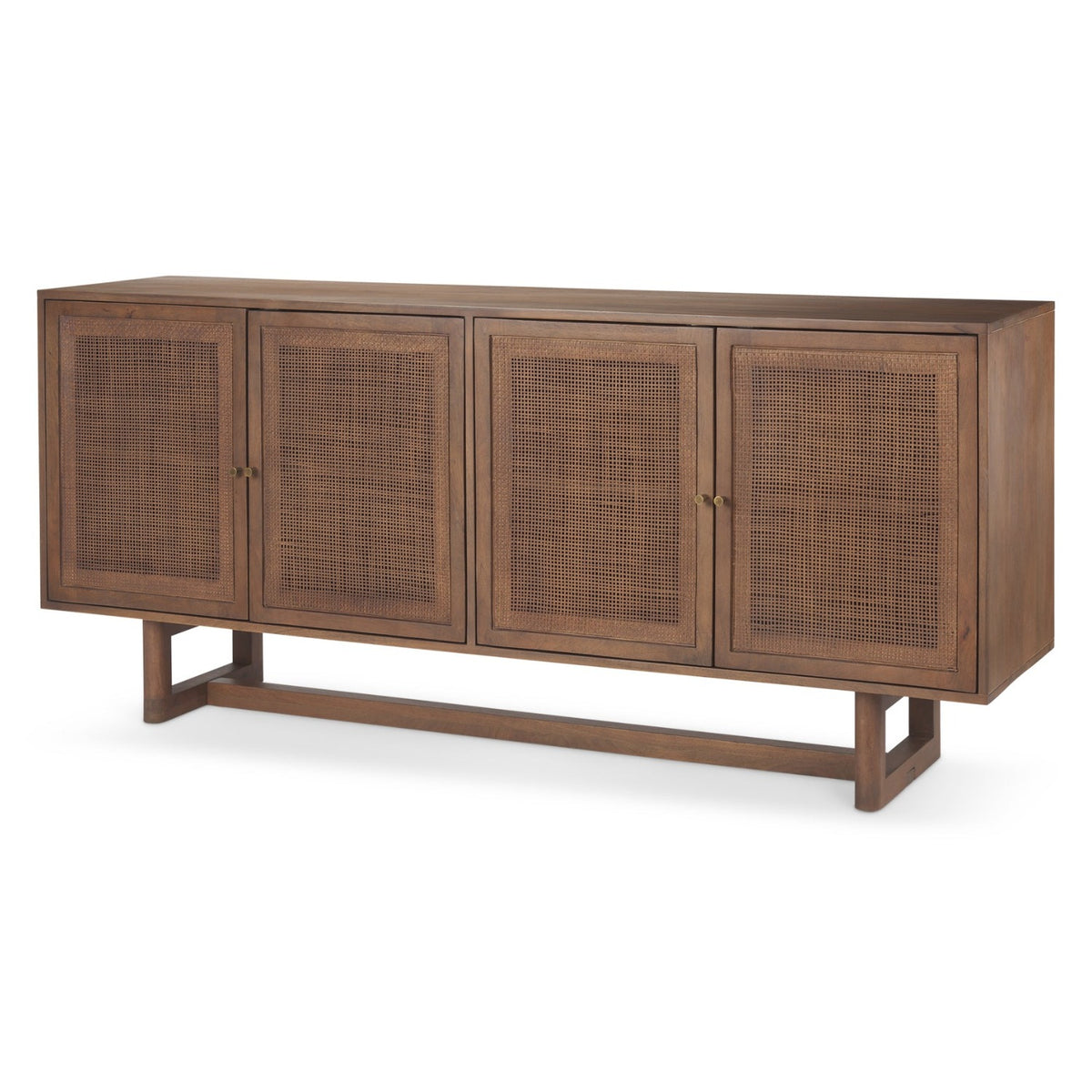 Mercana Grier Medium Brown Solid Wood w/Cane Sideboard, primary product view