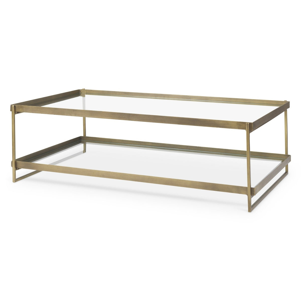 Mercana Trey Gold Metal w/Glass Coffee Table, primary product view