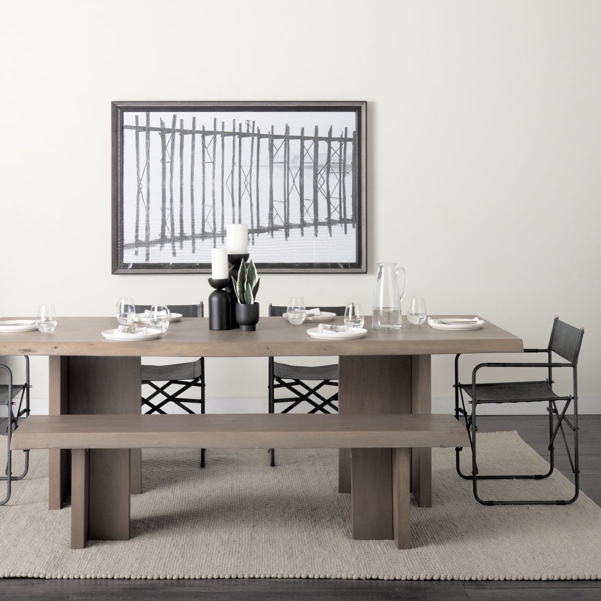 Mercana Konstantin 94"L x 40"W Rectangular Dining Table | Modern | Med Brown Wood | Seats 8