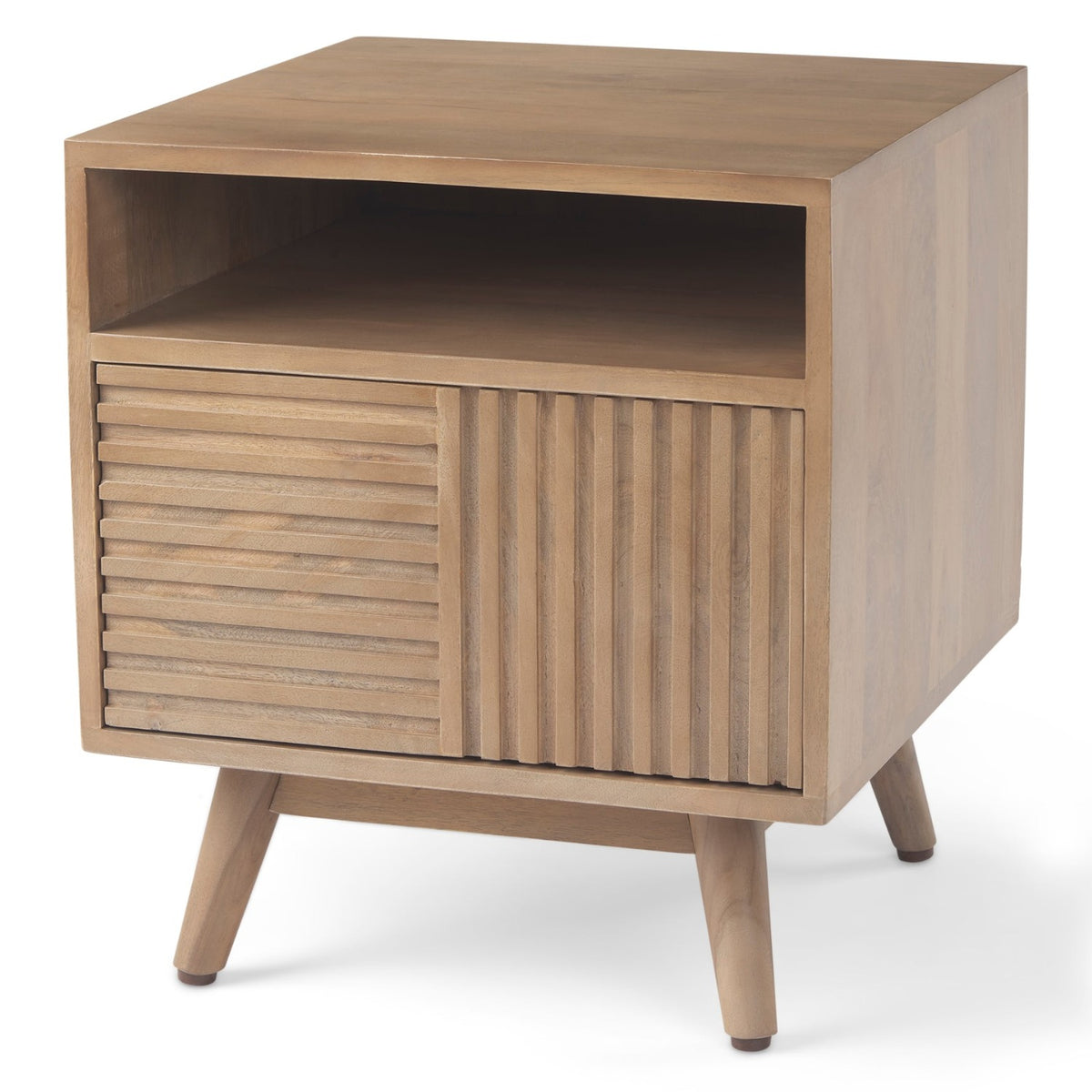 Mercana Sable Light Brown Wood Side Table Set of 2, primary product view