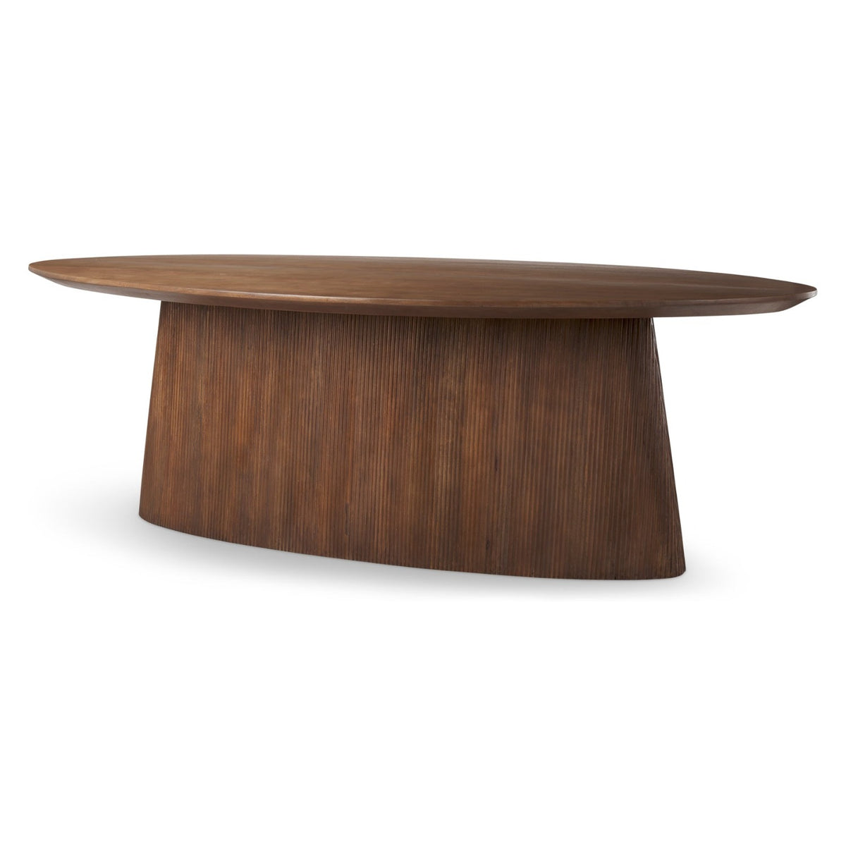 Mercana Lance Med Brown Wood Oval Dining Table, primary product view