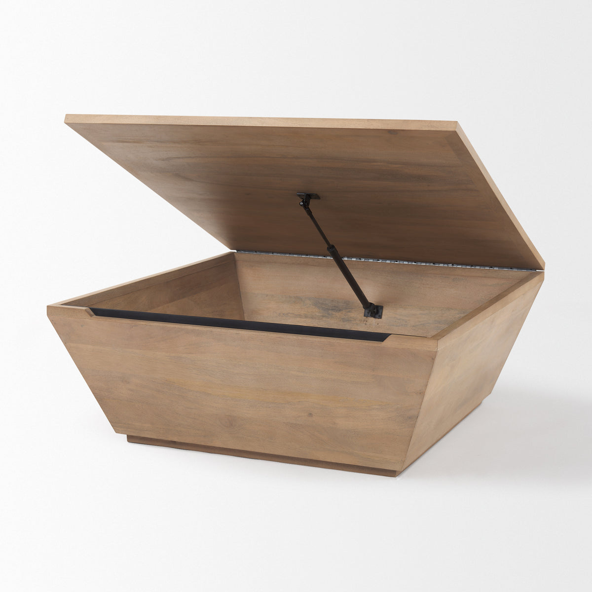 Mercana Wyatt 41.0L x 41.0W x 16.0H Brown Wood Angular Coffee Table