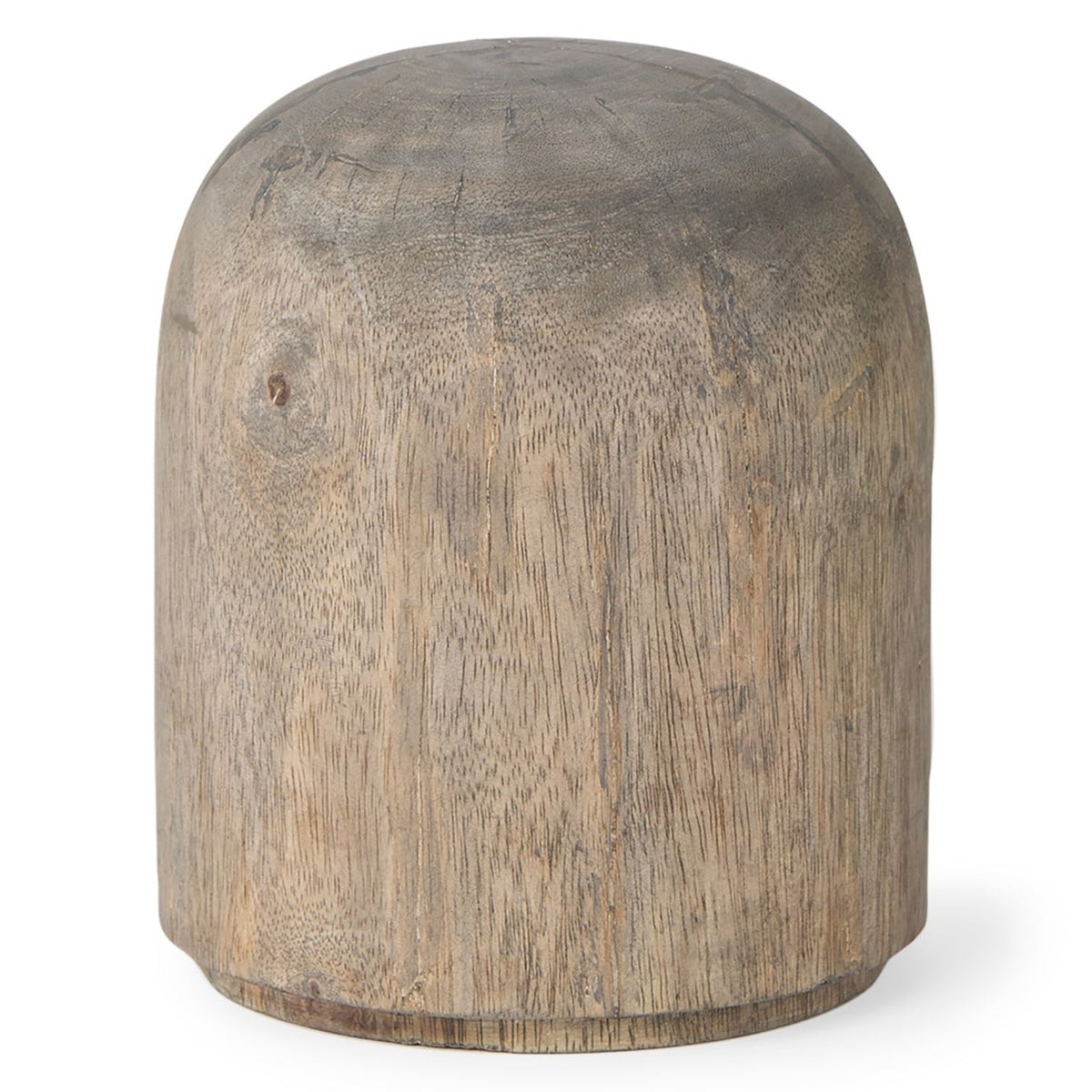 Mercana Knox Short Gray-Wash Wood Decorative Object, primary product view