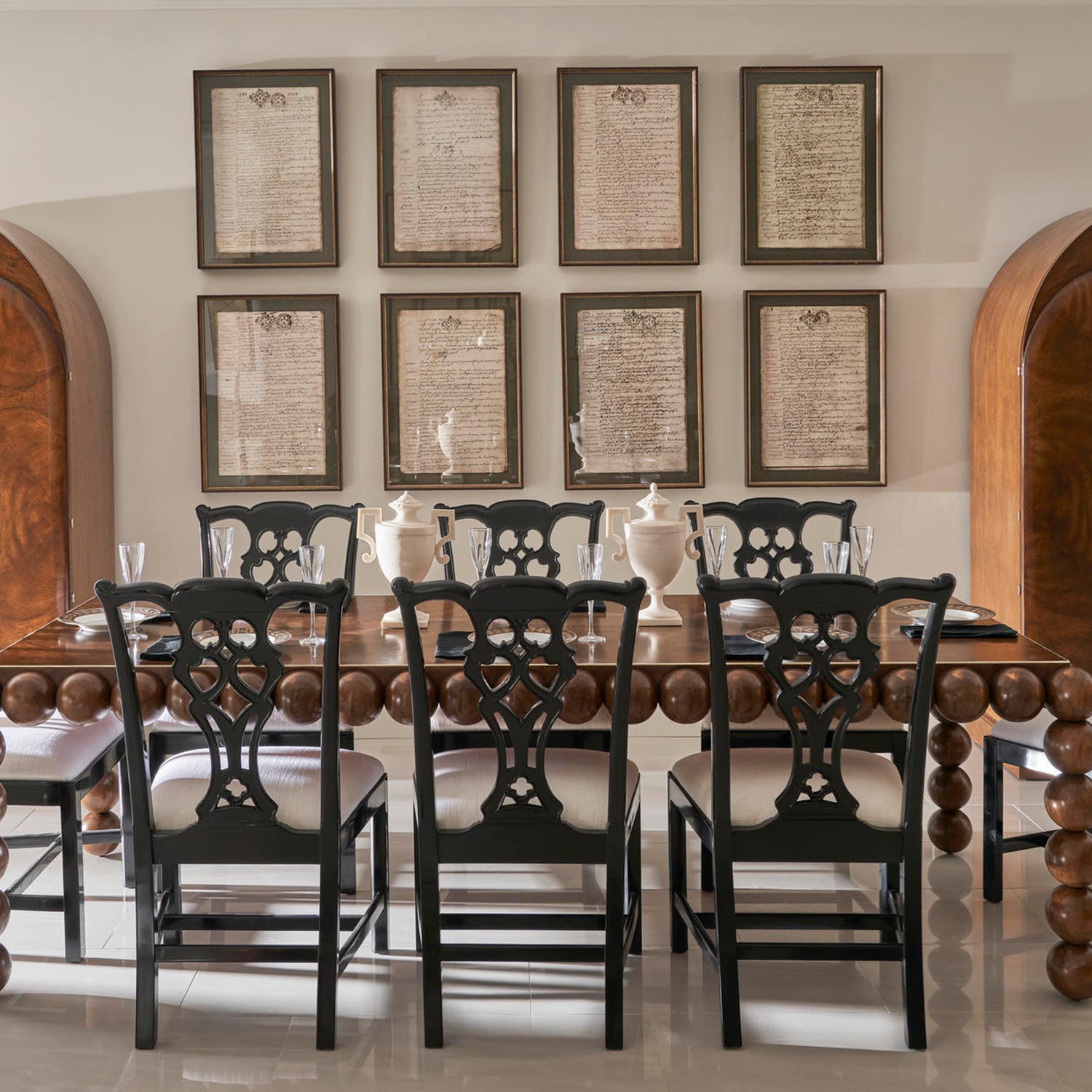 Jonathan Charles Orb Rectangular Dining Table