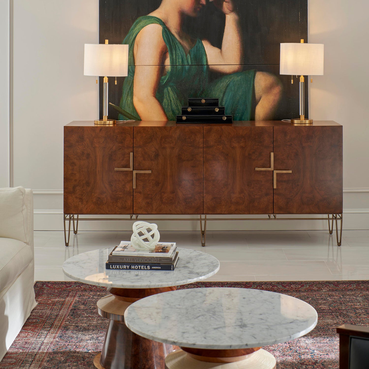 Jonathan Charles Rook Round Cocktail Table