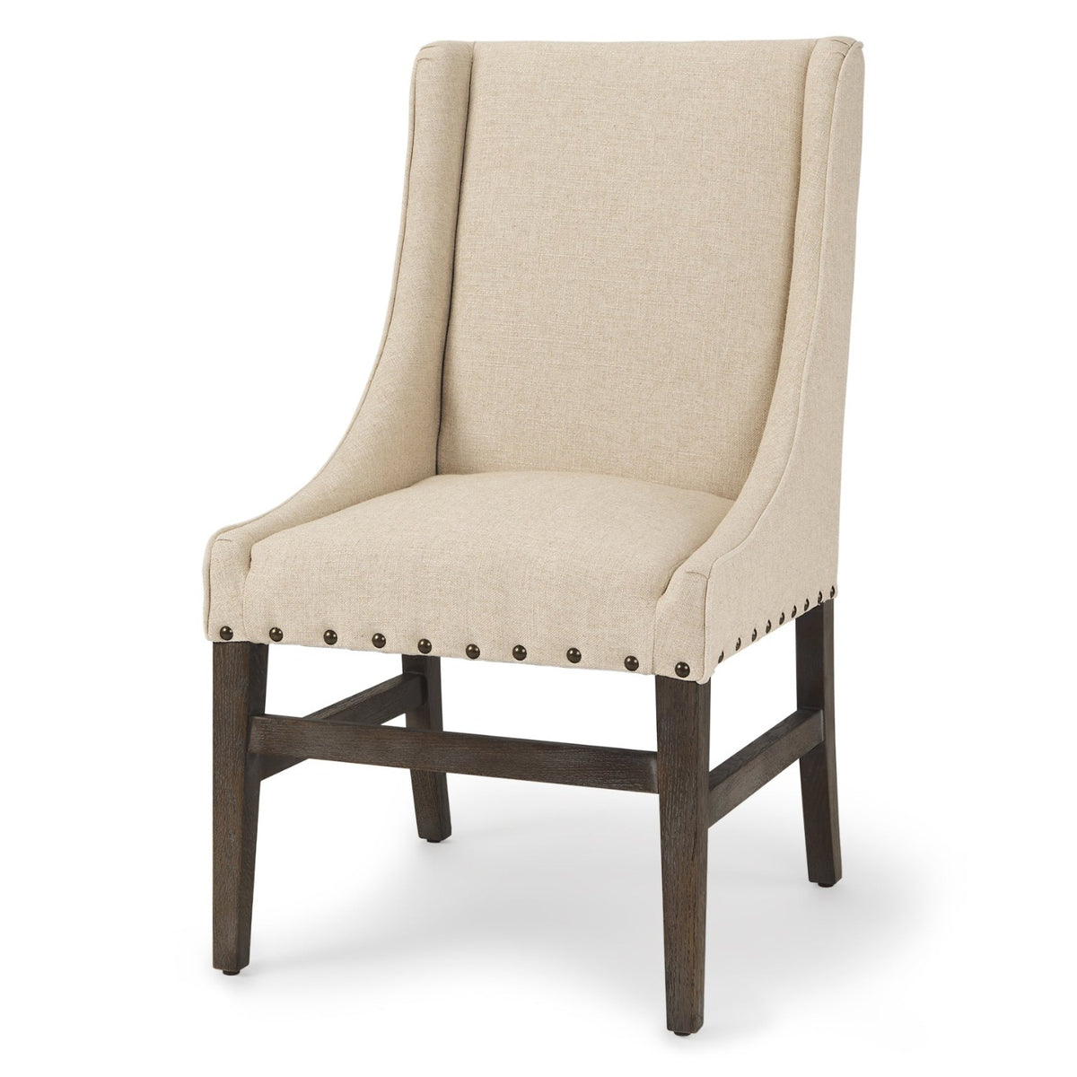 Mercana Kensington Cream w/Wood High-Back Dining Side Chair Set of 2, primary product view