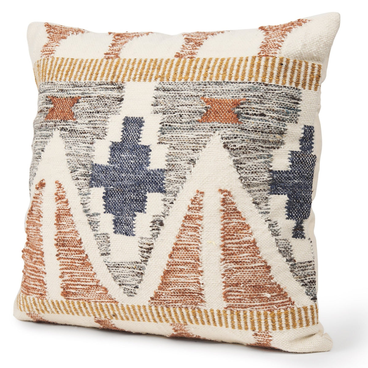 Mercana Kenzie Multi Colored Print Square Pillow Cover in Blue, primary product view