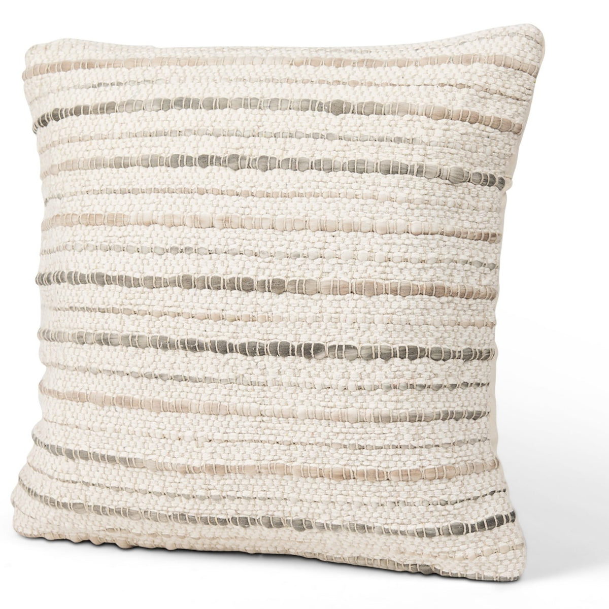 Mercana Kodi Cream with Stripes Square Pillow Cover, primary product view