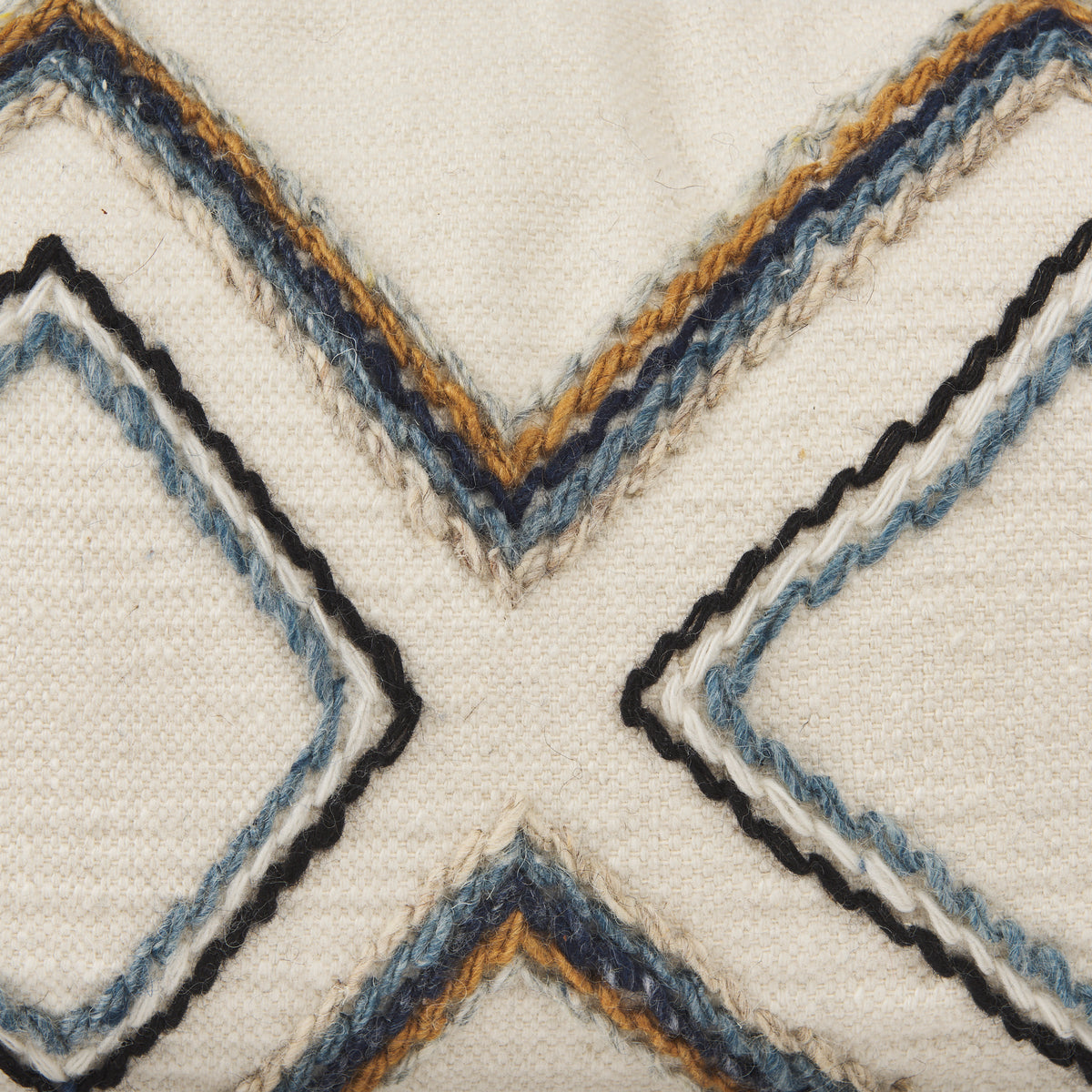 Mercana Kitt Cream Multi Colored Patterned Lumbar Pillow Cover