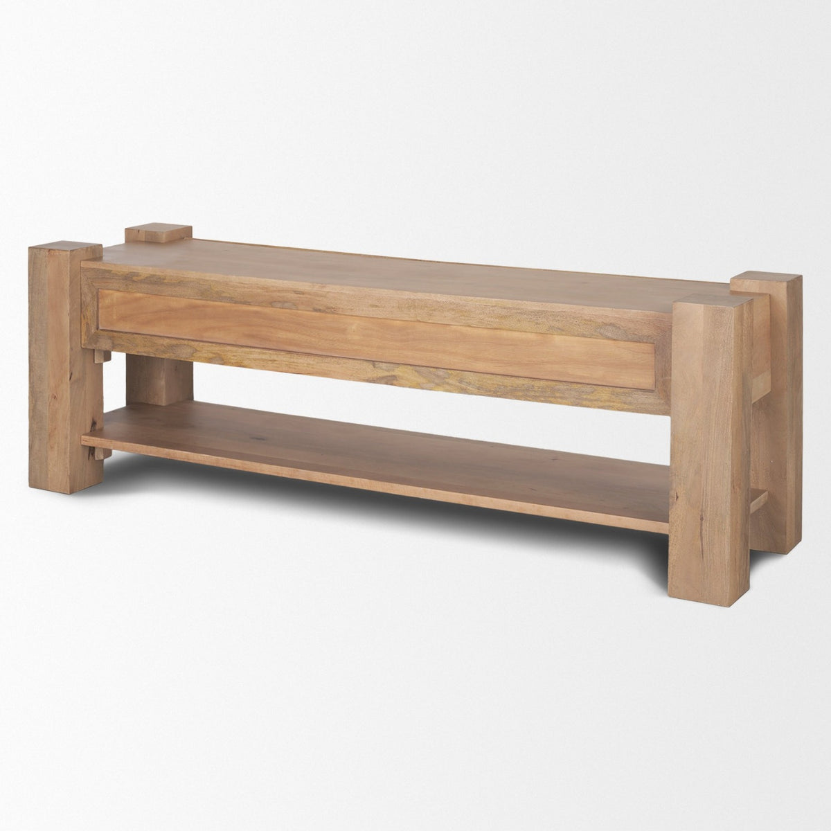 Mercana Beth Light Brown Wood Media Console