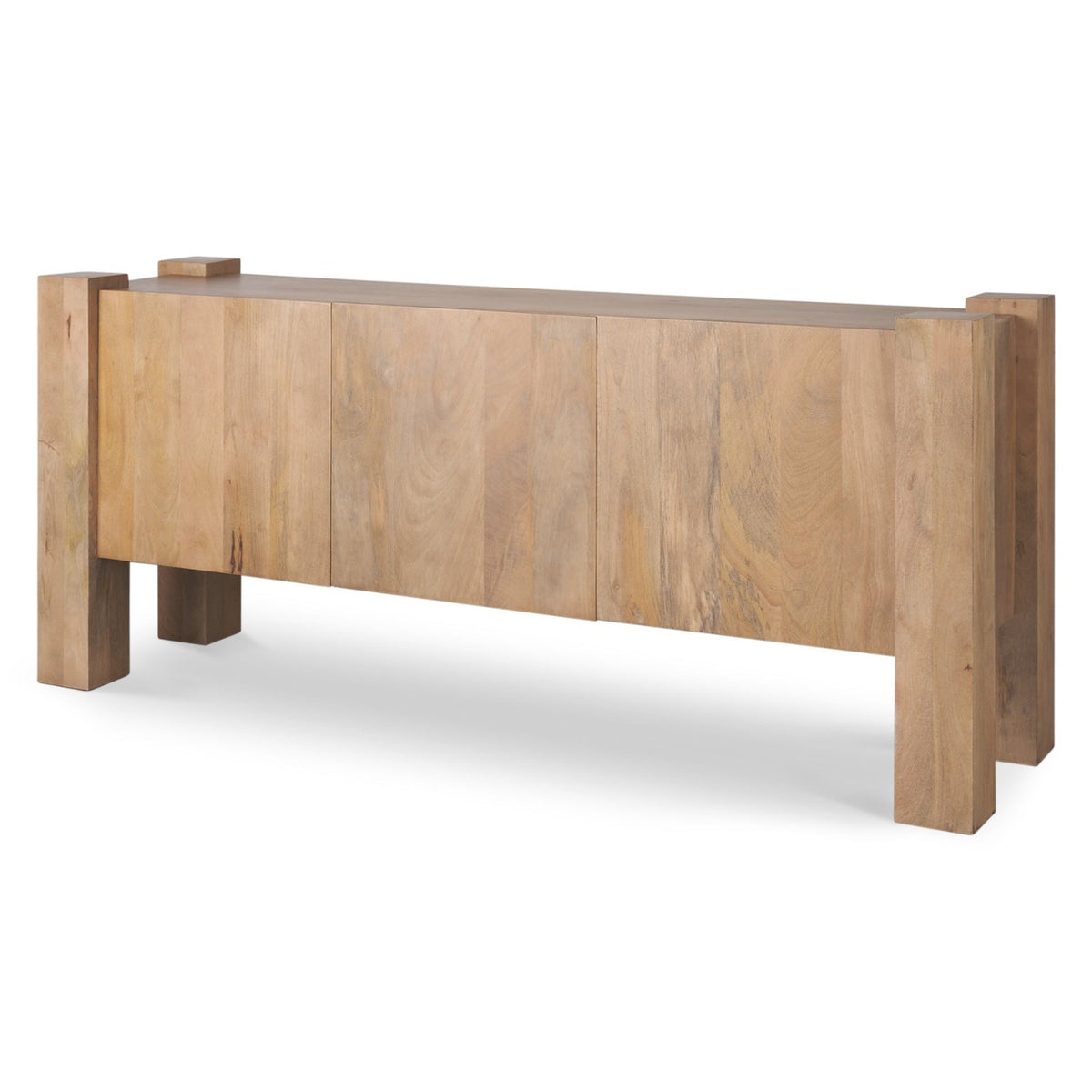Mercana Beth Light Brown Wood w/3 Doors Sideboard, primary product view