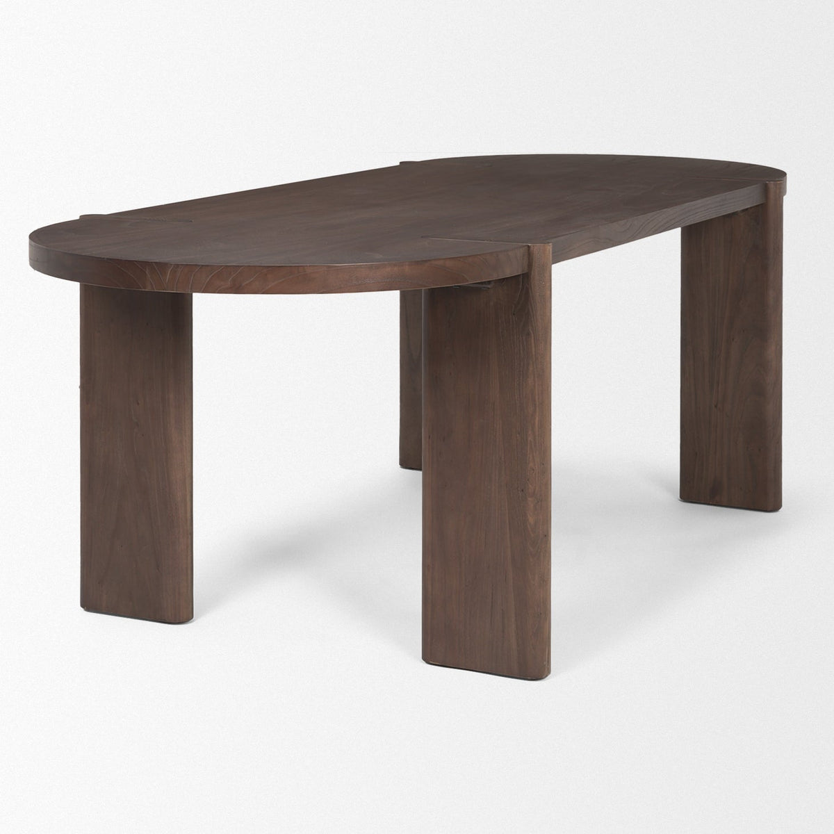 Mercana Sohan 91"L x 38"W Oval Dining Table | Dark Brown Wood | Seats 8