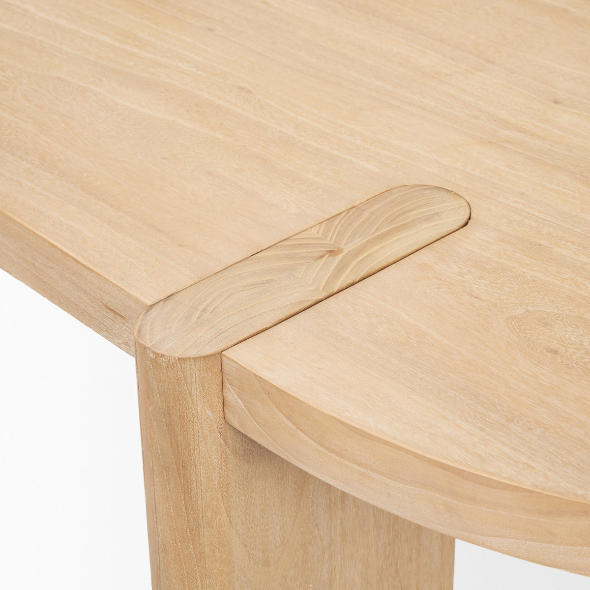 Mercana Sohan 91"L x 38"W Oval Dining Table | Light Brown Wood | Seats 8