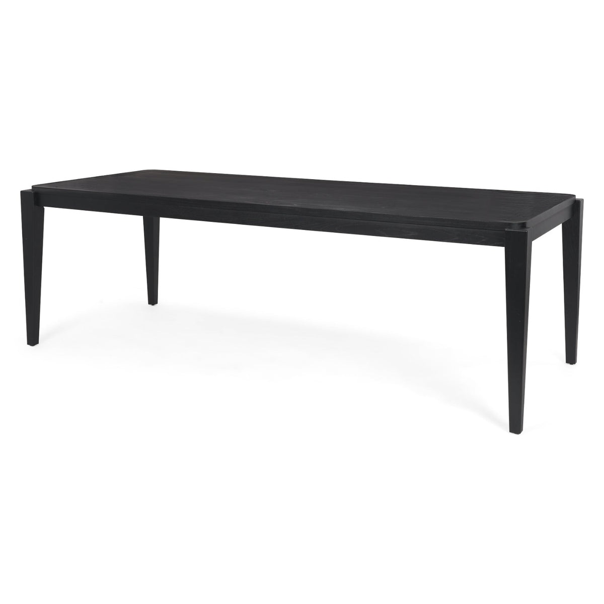 Mercana Teva Black Wood Rectangular Dining Table, primary product view