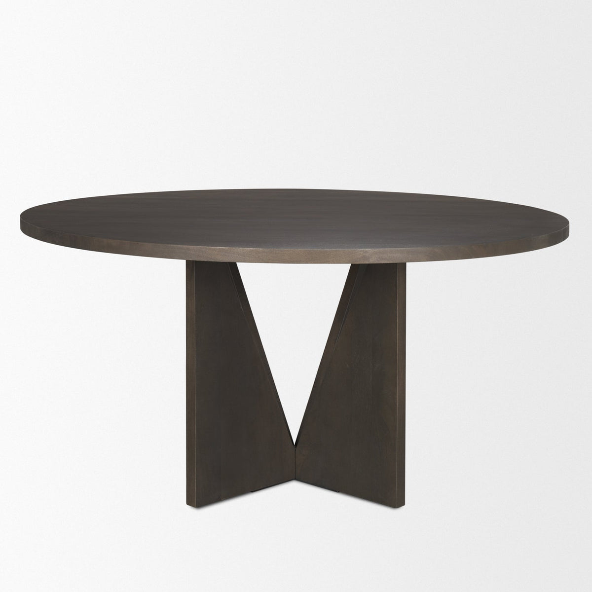 Mercana Tarro 60" Round Dining Table | Espresso Wood | Seats 6