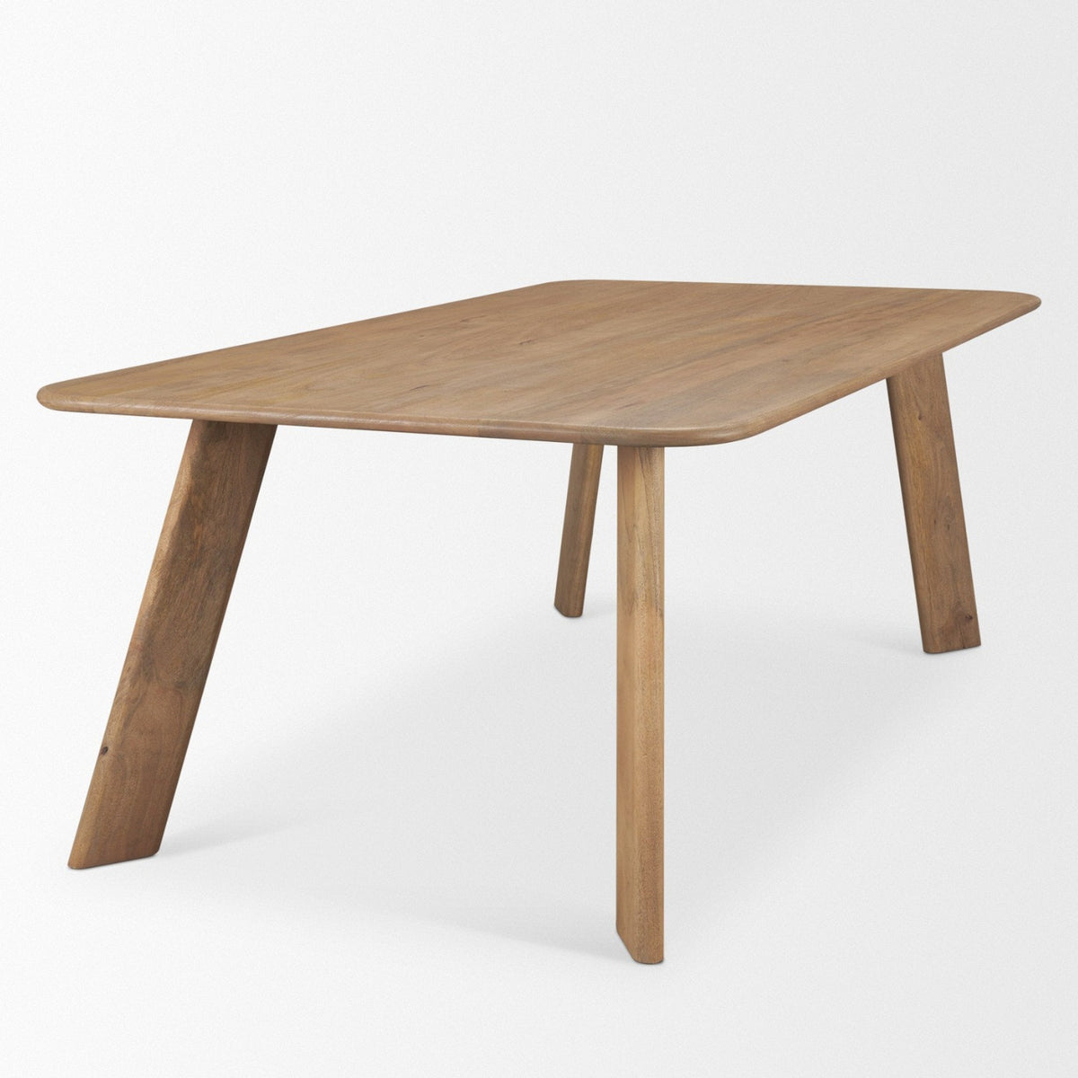 Mercana Welborn 84"L x 42"W Rectangular Dining Table | Modern | Light Brown Wood | Seats 8
