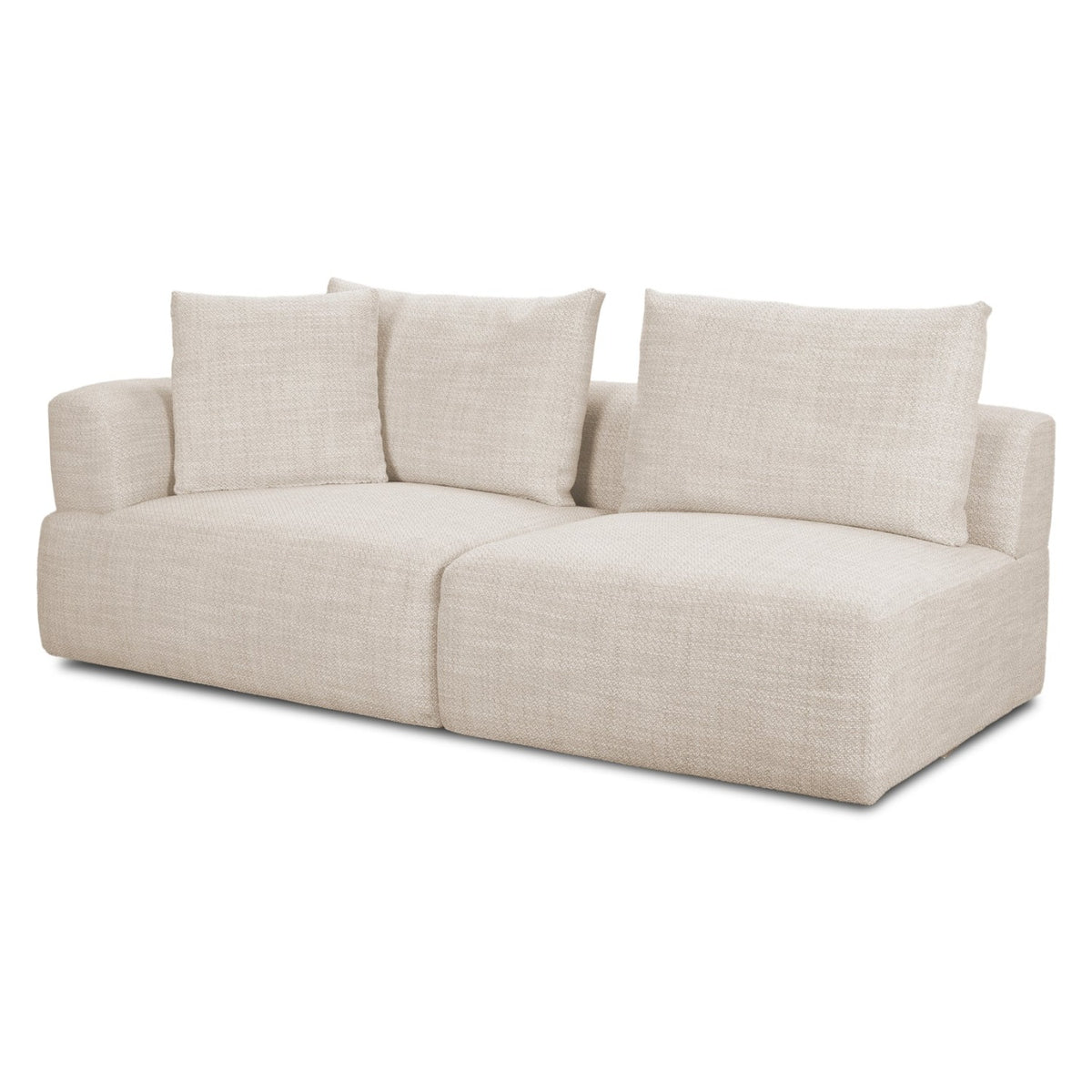 Mercana Warner Oatmeal 2 Piece Long Sofa Set