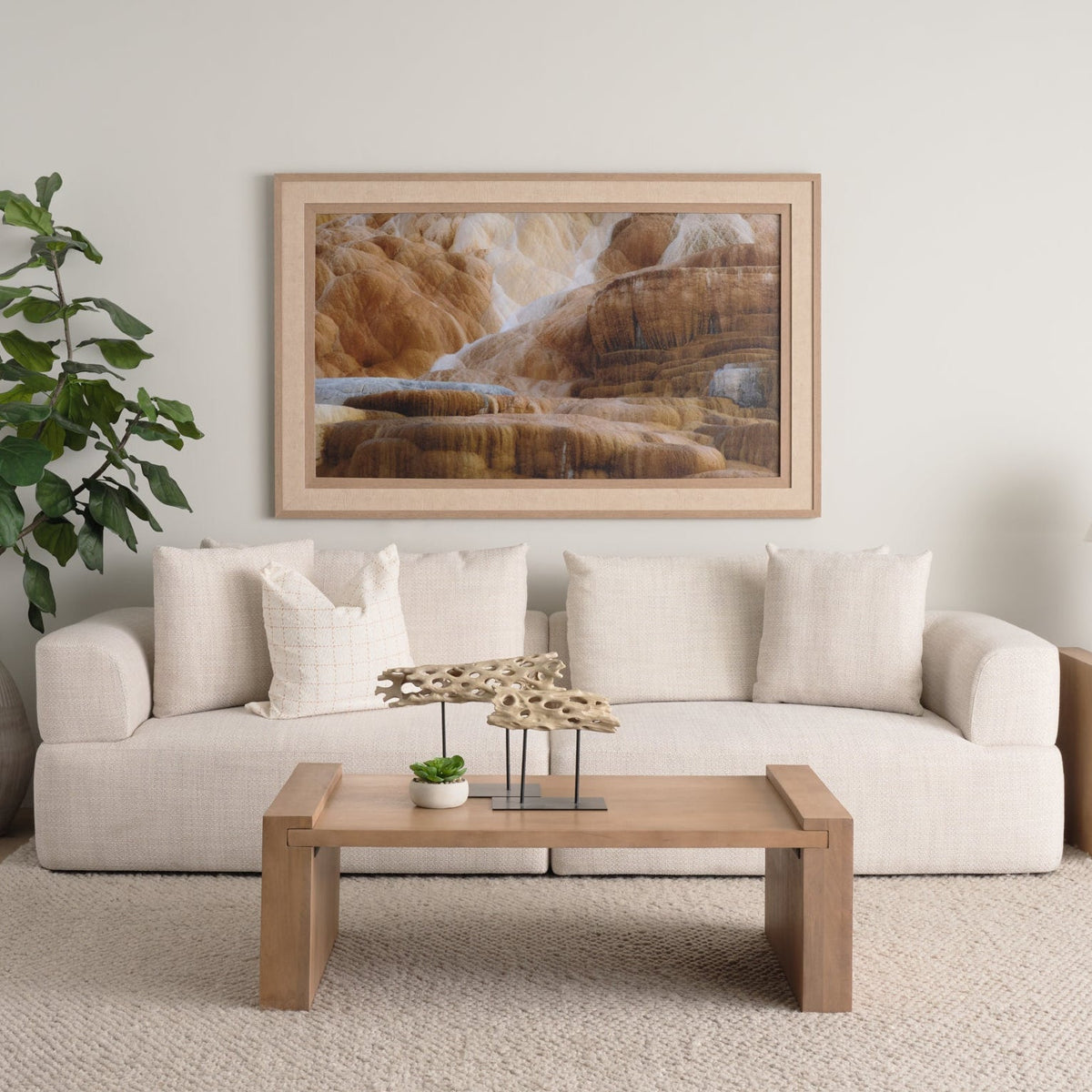 Mercana Warner Oatmeal 2 Piece Sofa Set in Beige, primary product view