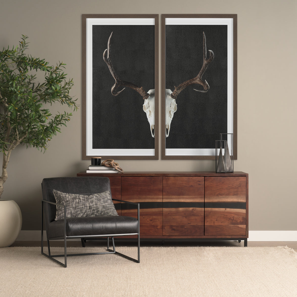 Mercana Hemlock 69L x 18W x 30H Brown Wood Sideboard