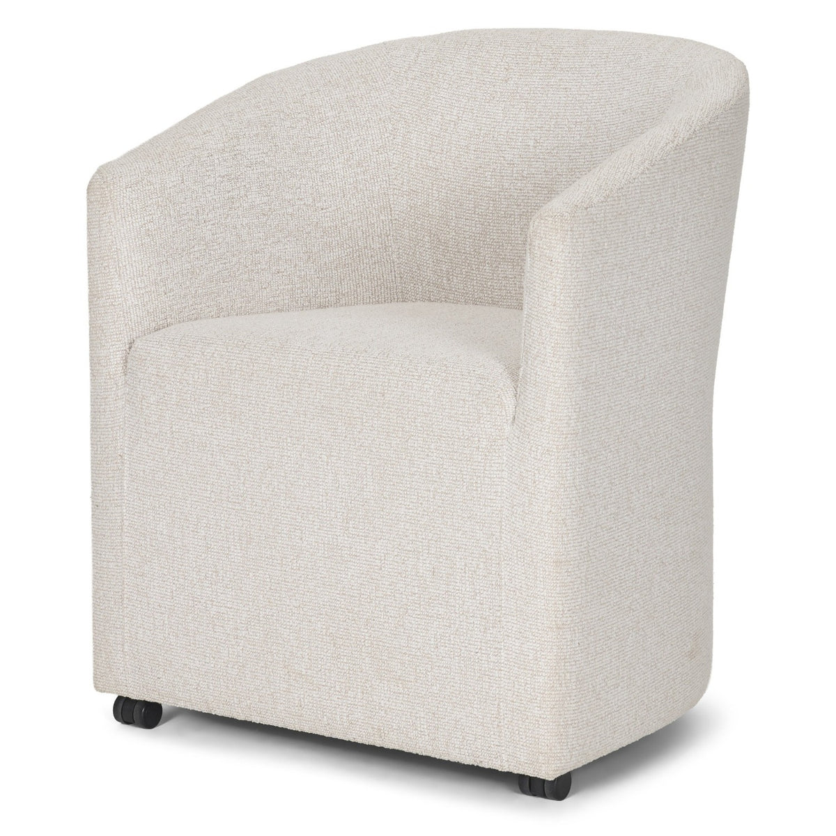 Mercana Sondra Cream w/Wood Barrel Back Dining Arm Chair Set of 2, primary product view